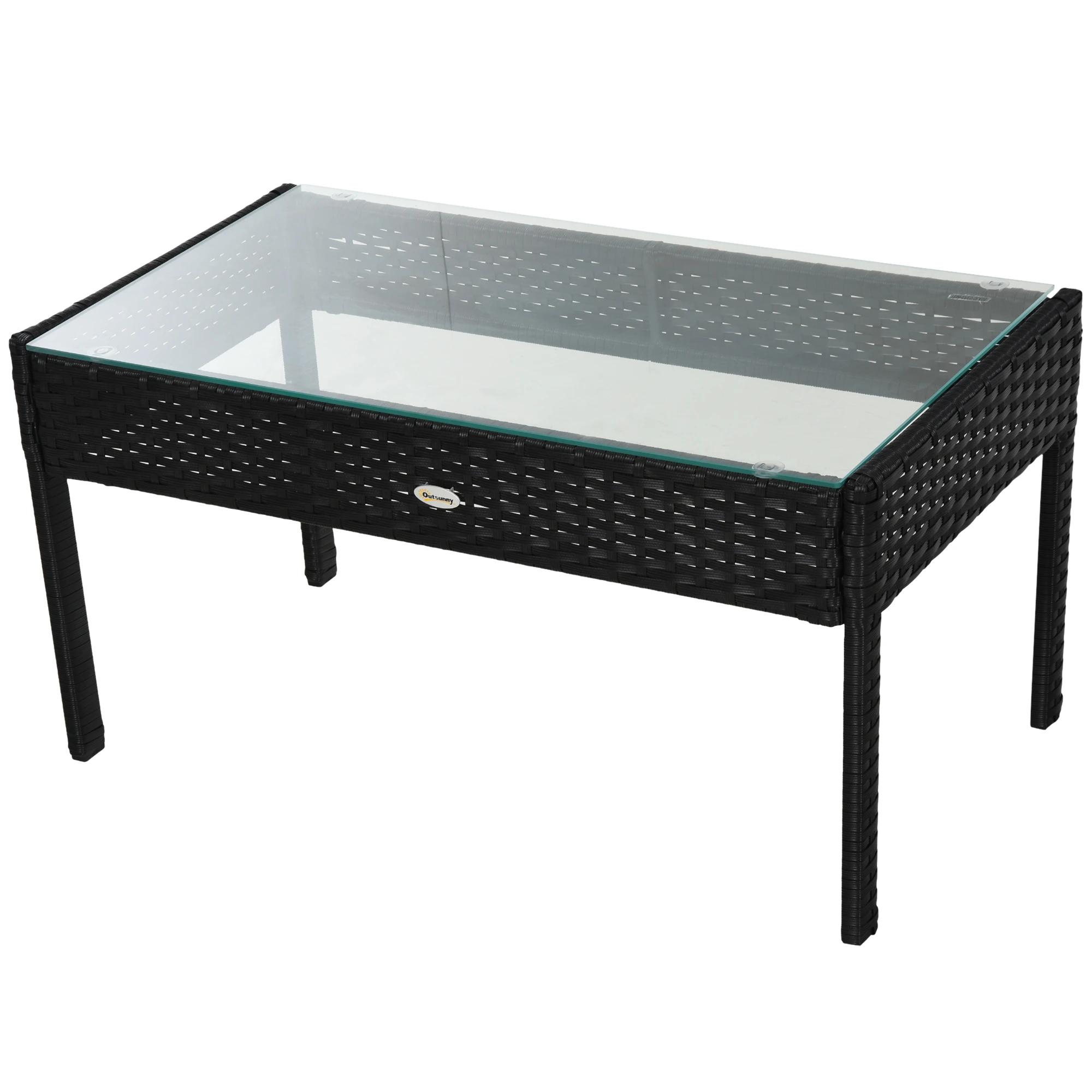 Polyrotan zitgroep 7-delig. Tuinset lounge tuin met zwarte kussens