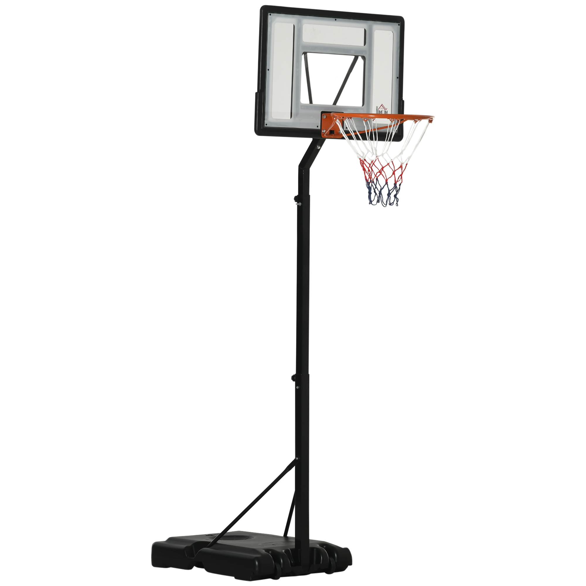 HOMCOM Verstelbare Basketbalstandaard met Wielen 210-260 cm - Voor Buiten & Binnen