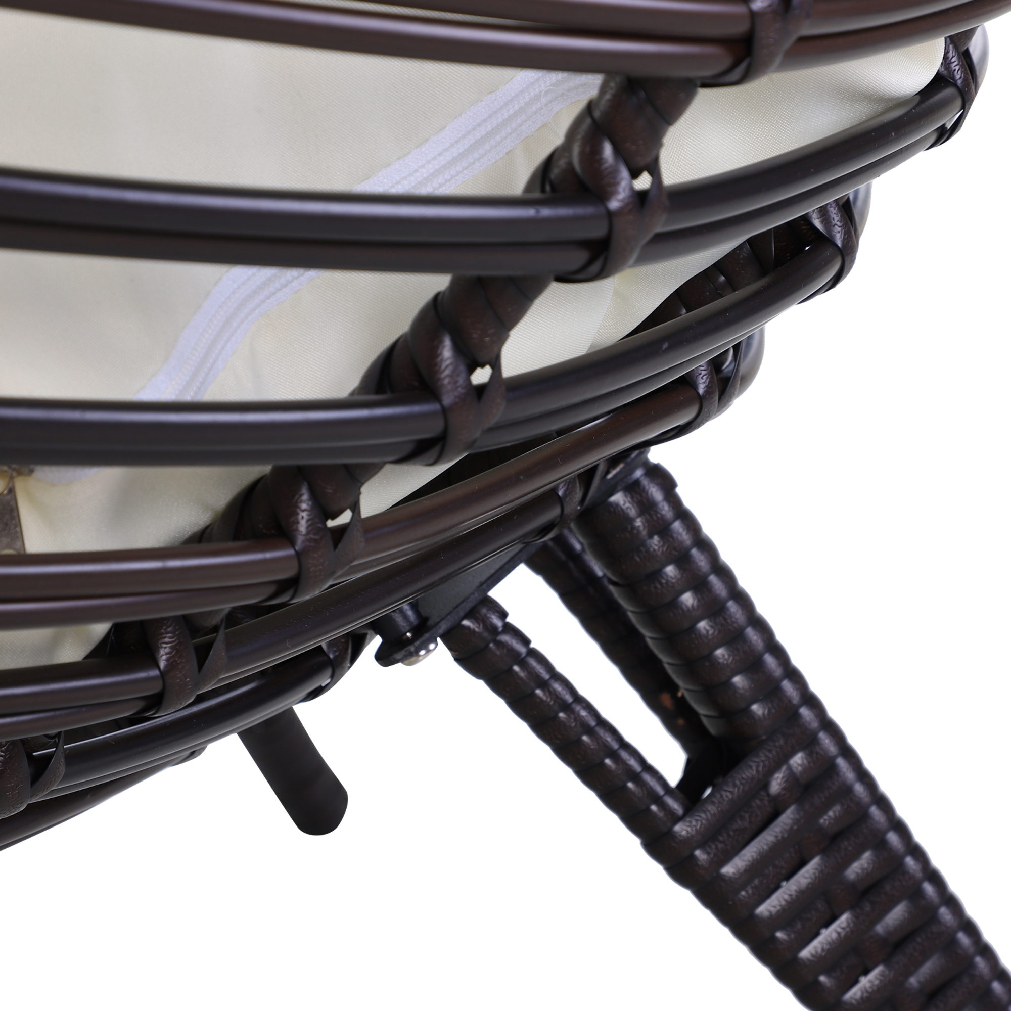 Outsunny rotan fauteuil in druppelvorm 101 cm x 89 cm x 156 cm