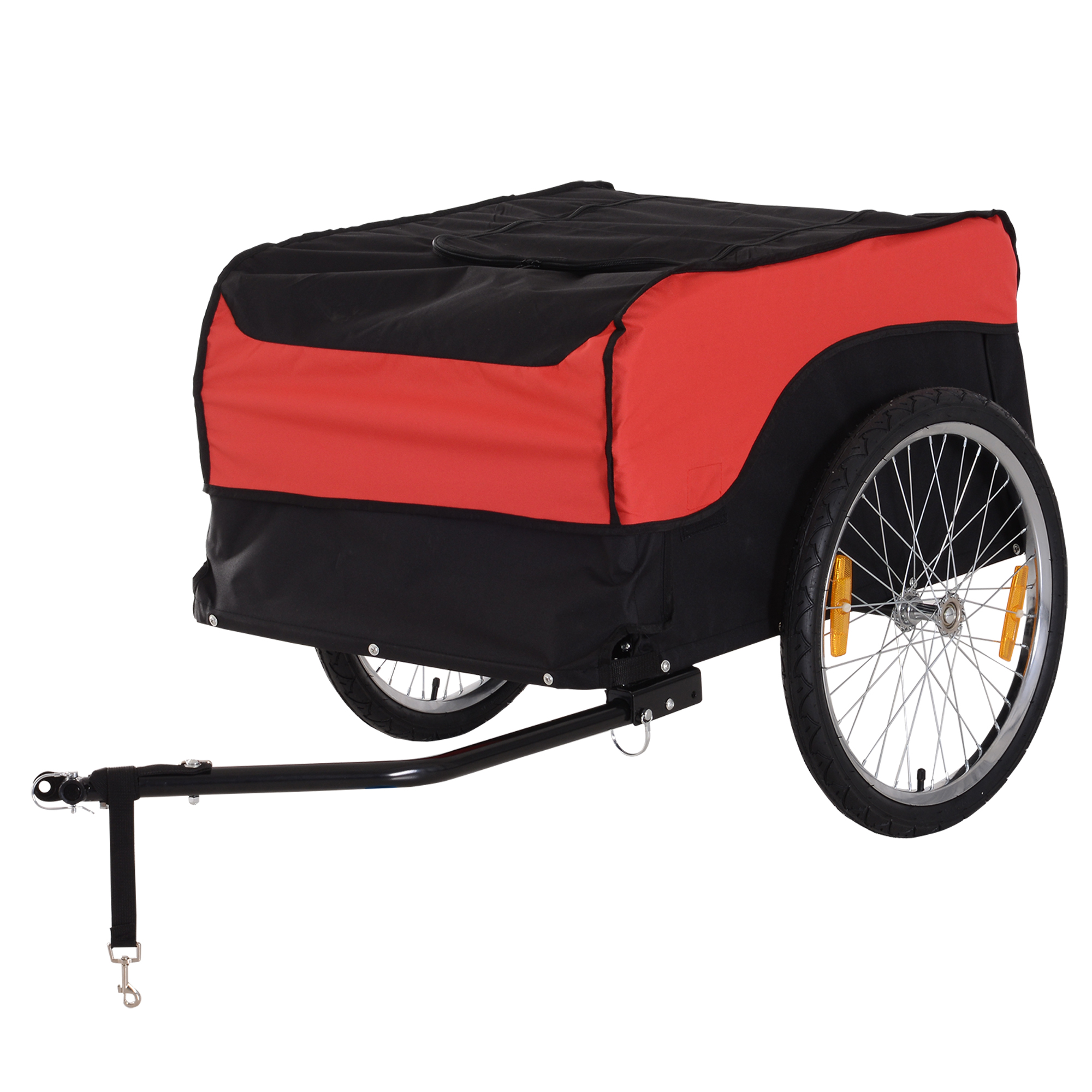 HOMCOM fietsaanhanger rood-zwart