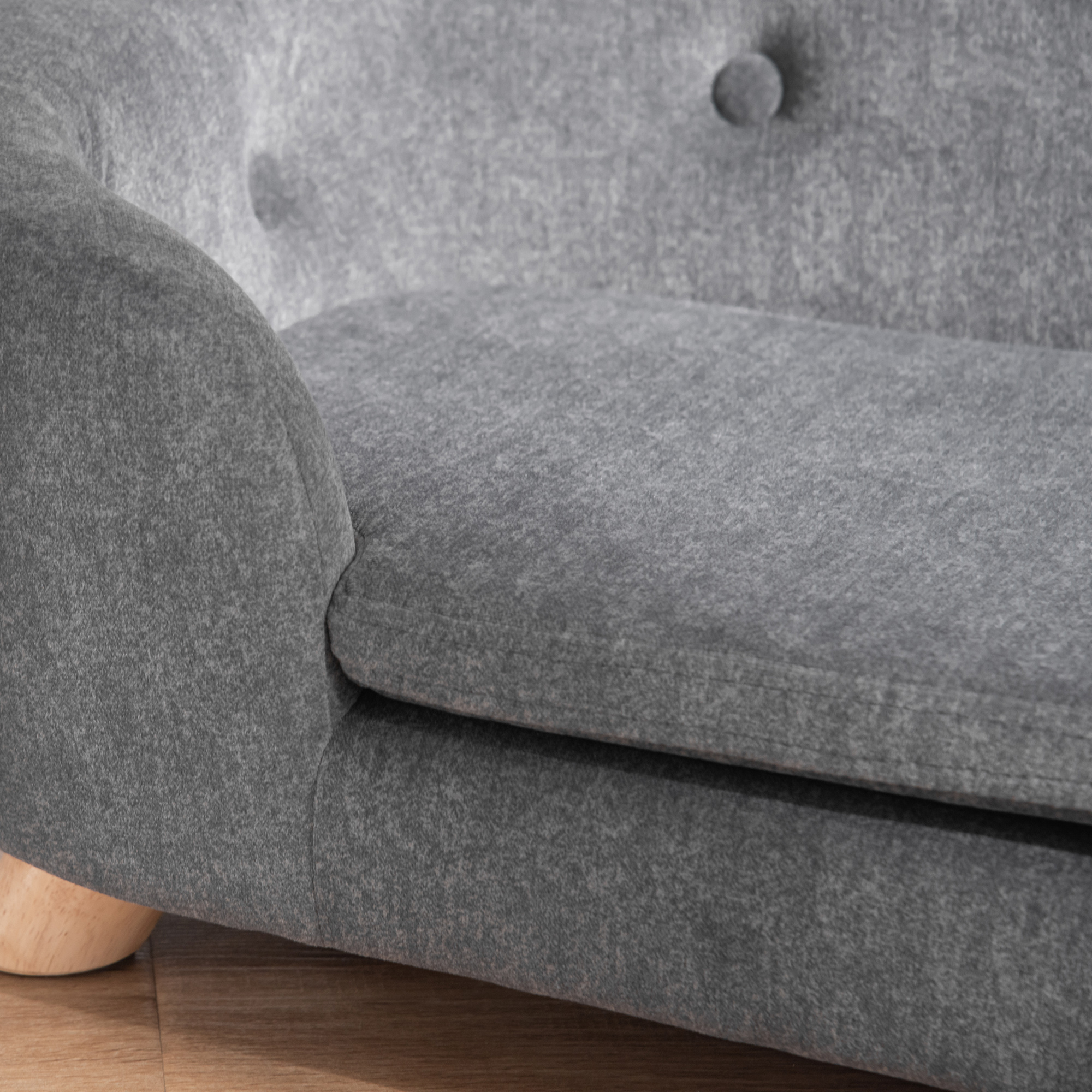 PawHut hondenbank hondenmat hondenmand hondenbank hondenbank kattenbank met kussen achterzak pluche schuim grenen hout donkergrijs 70 x 47 x 30 cm