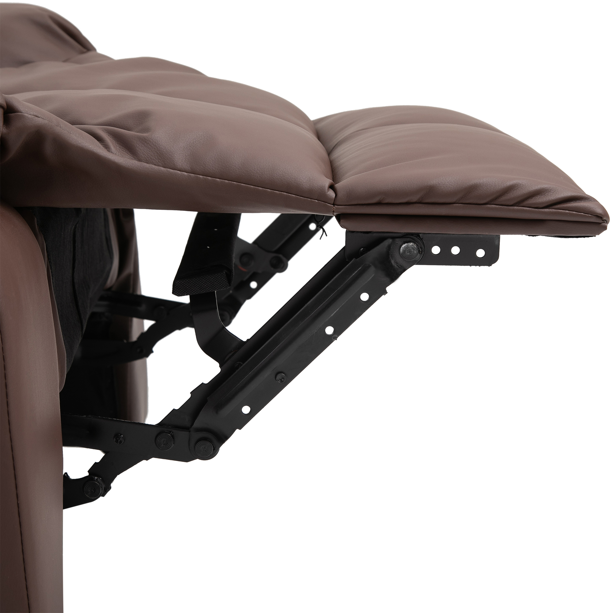 HOMCOM massagestoel tv-stoel relaxstoel met massagefunctie kunstleer hout metaal schuimstof bruin 94 x 99 x 99 cm