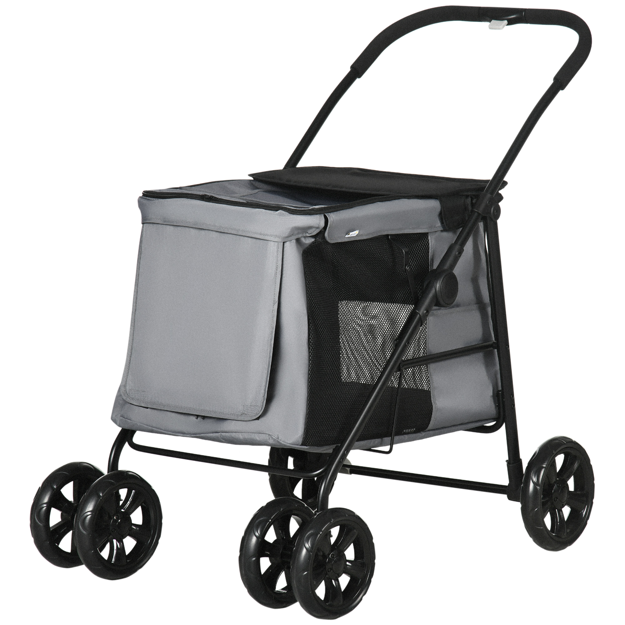 PawHut hondenbuggy, hondenwagen met kussen, opvouwbare hondenbuggy, kattenbuggy