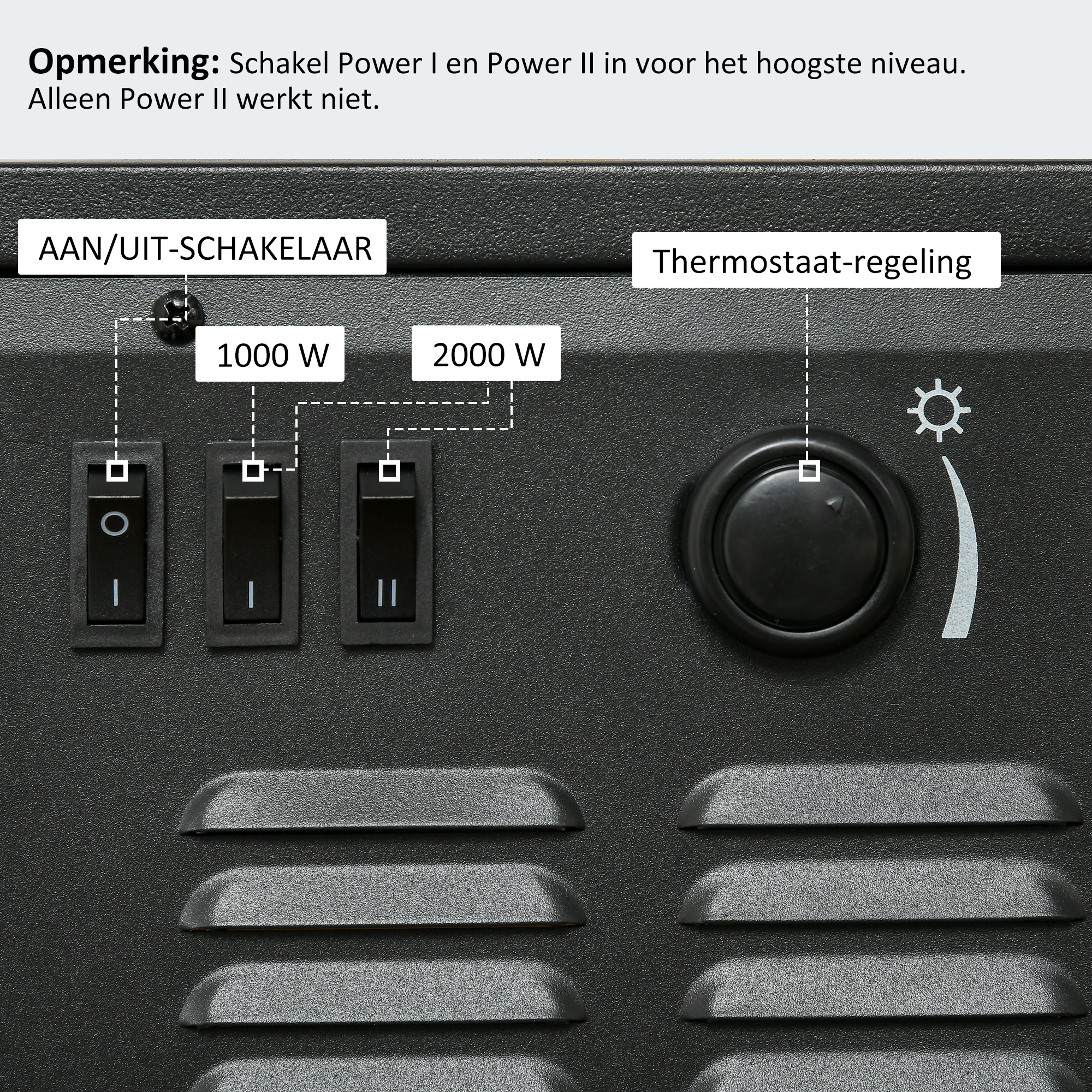 HOMCOM elektrische haard, realistische vlammen, 2 verwarmingsniveaus, bescherming tegen oververhitting, staal, zwart, 44,5 x 32 x 74 cm