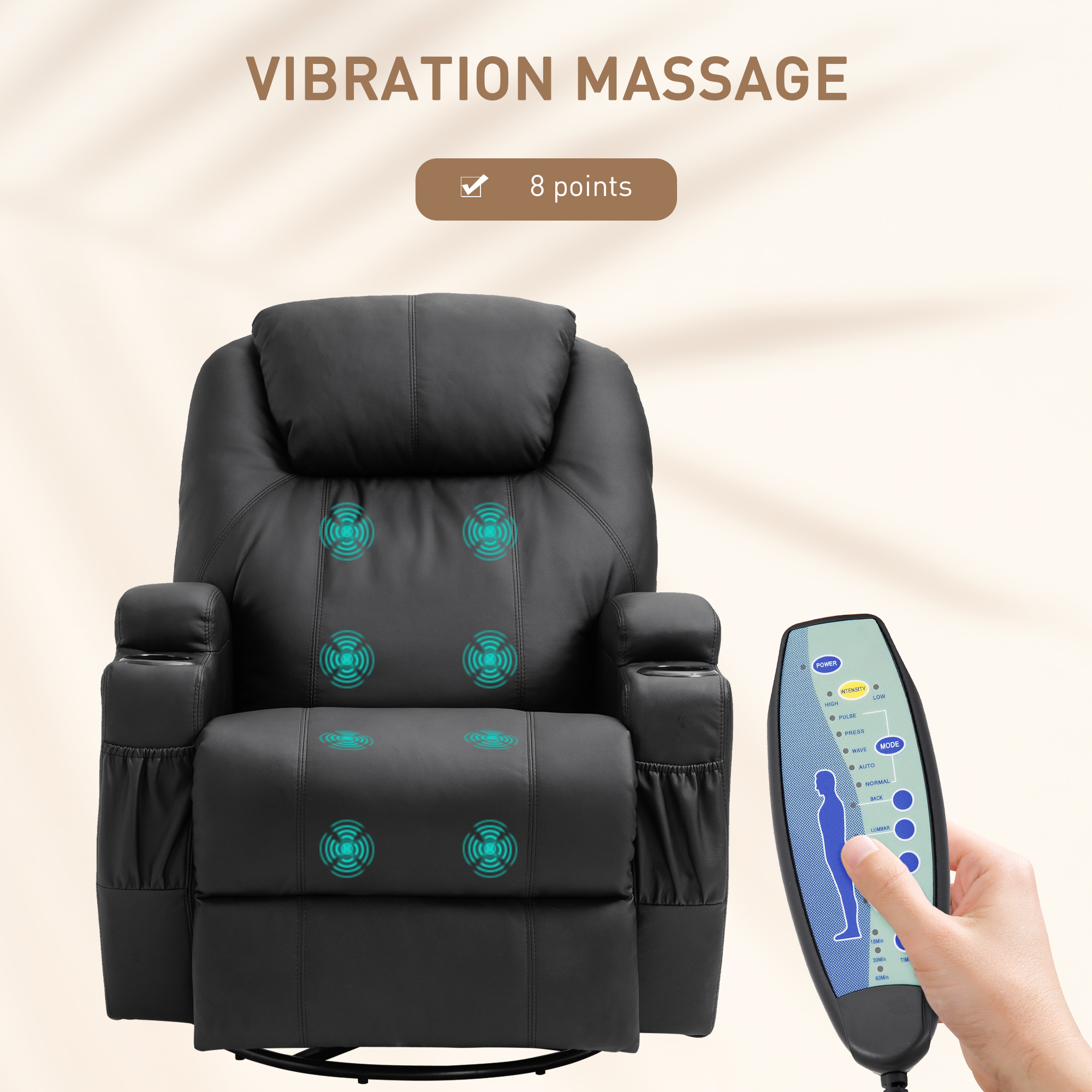 HOMCOM massagestoel tv-stoel relaxstoel tv-stoel