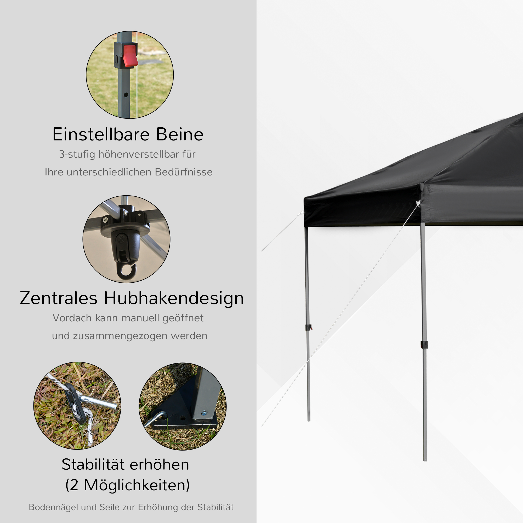 Outsunny tuinpaviljoen partytent