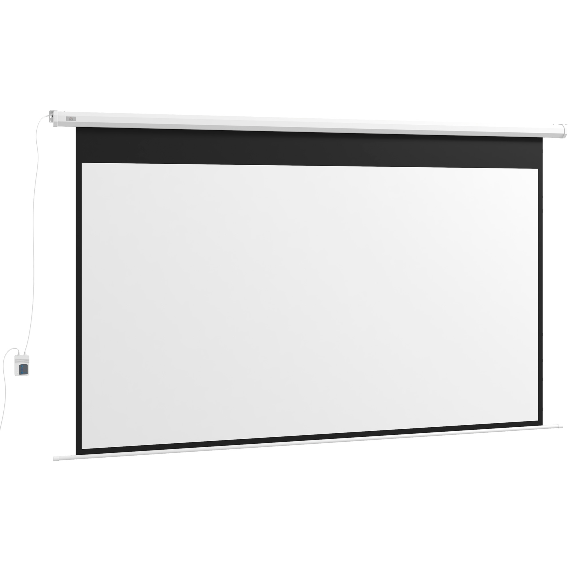 HOMCOM Projector Scherm, 16:9 Formaat, Afstandsbediening, 266 x 149 cm (120 Inch), Wit