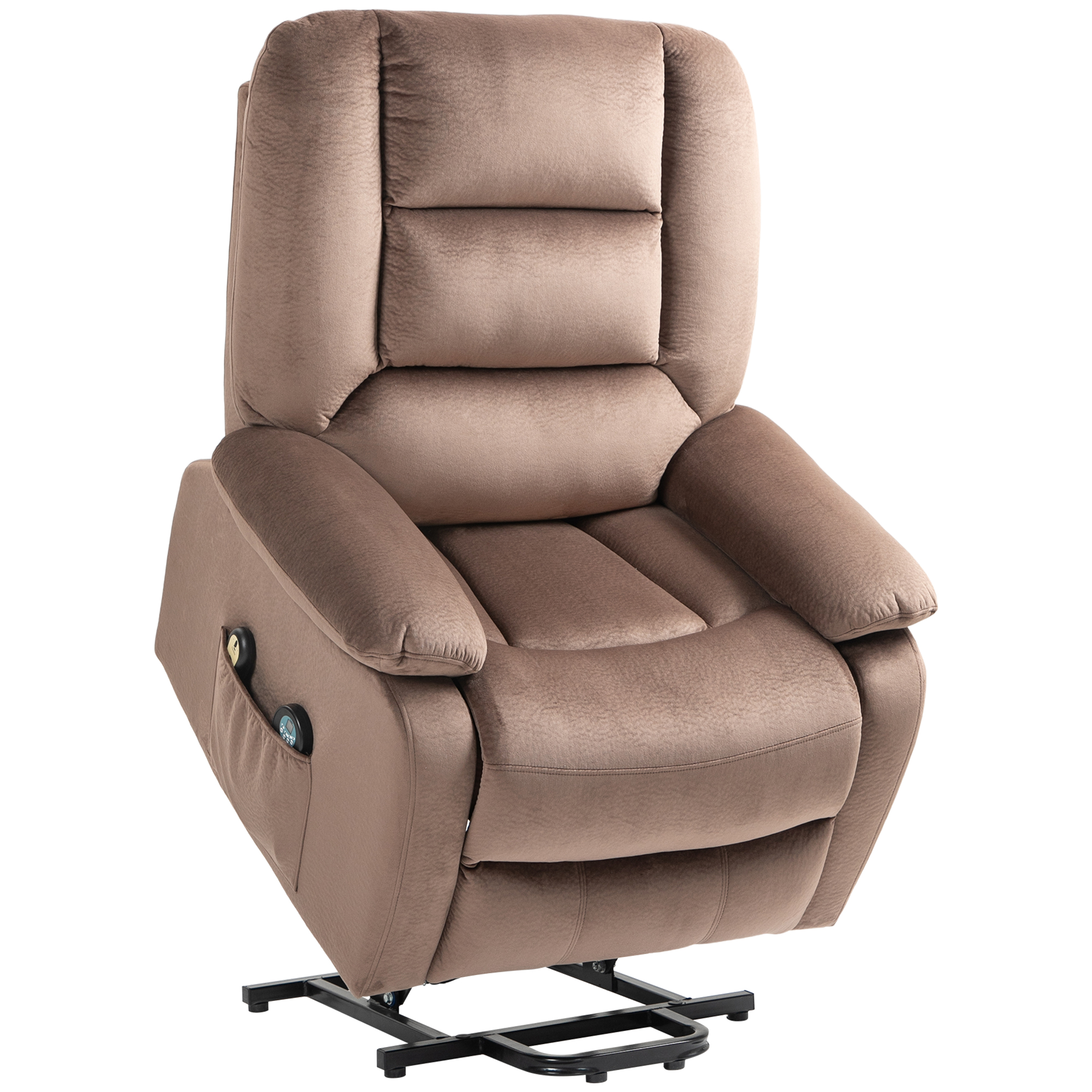 HOMCOM Opstastoel met Massagefunctie, 90x93x110cm, Bruin