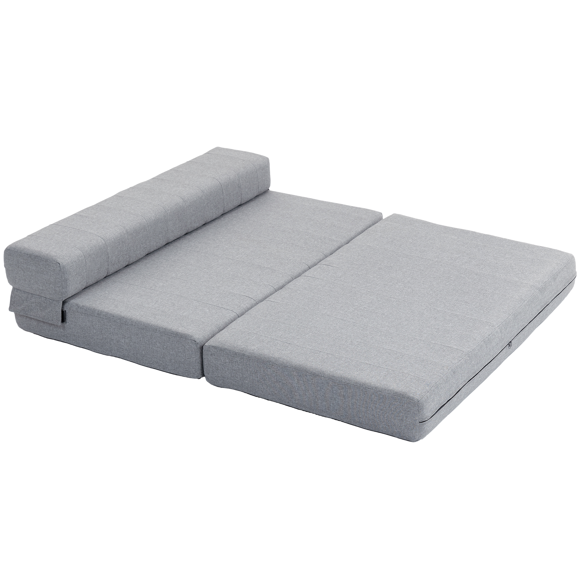 HOMCOM Opvouwbare Gastenbed Stoel, Slaapbank, Opvouwbaar, tot 250 kg, 138x80x50 cm, Grijs