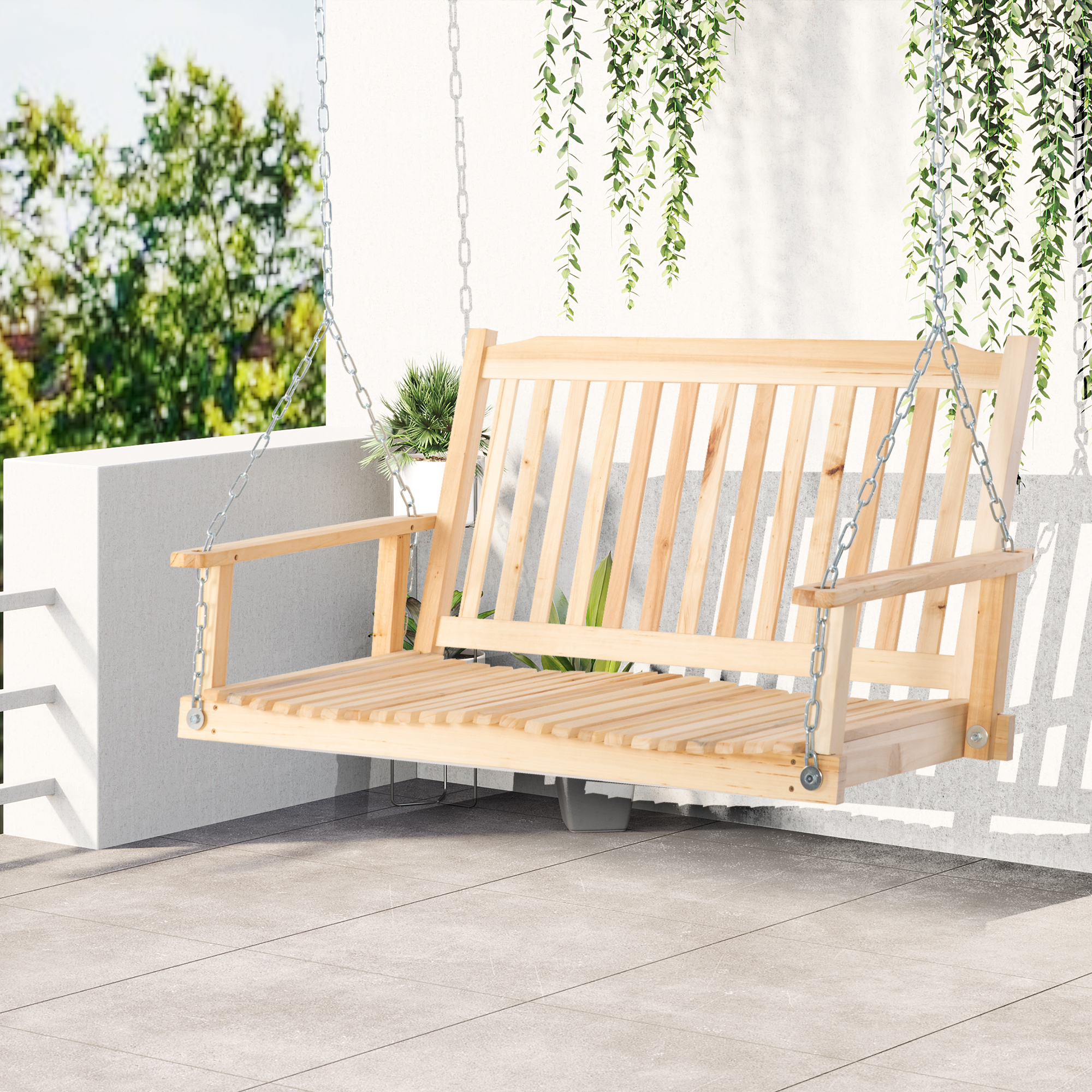 Outsunny tuinschommel voor 2 personen 117 cm 69 cm x 60 cm
