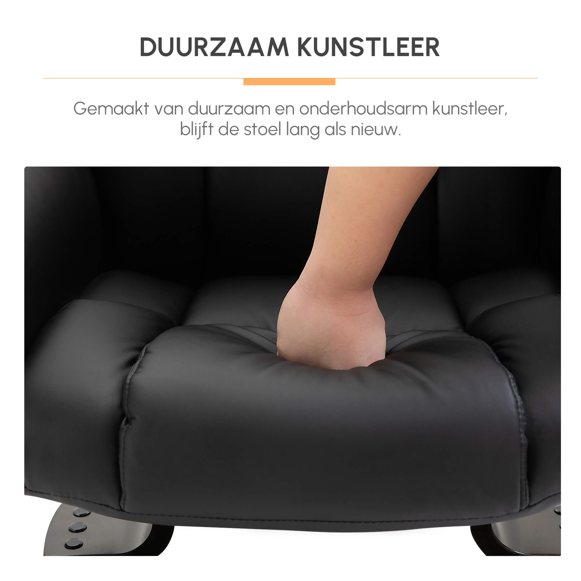 HOMCOM Relaxfauteuil met Massage en Voetenbank, Kunstleer, 79 x 82 x 101 cm, Ligfunctie