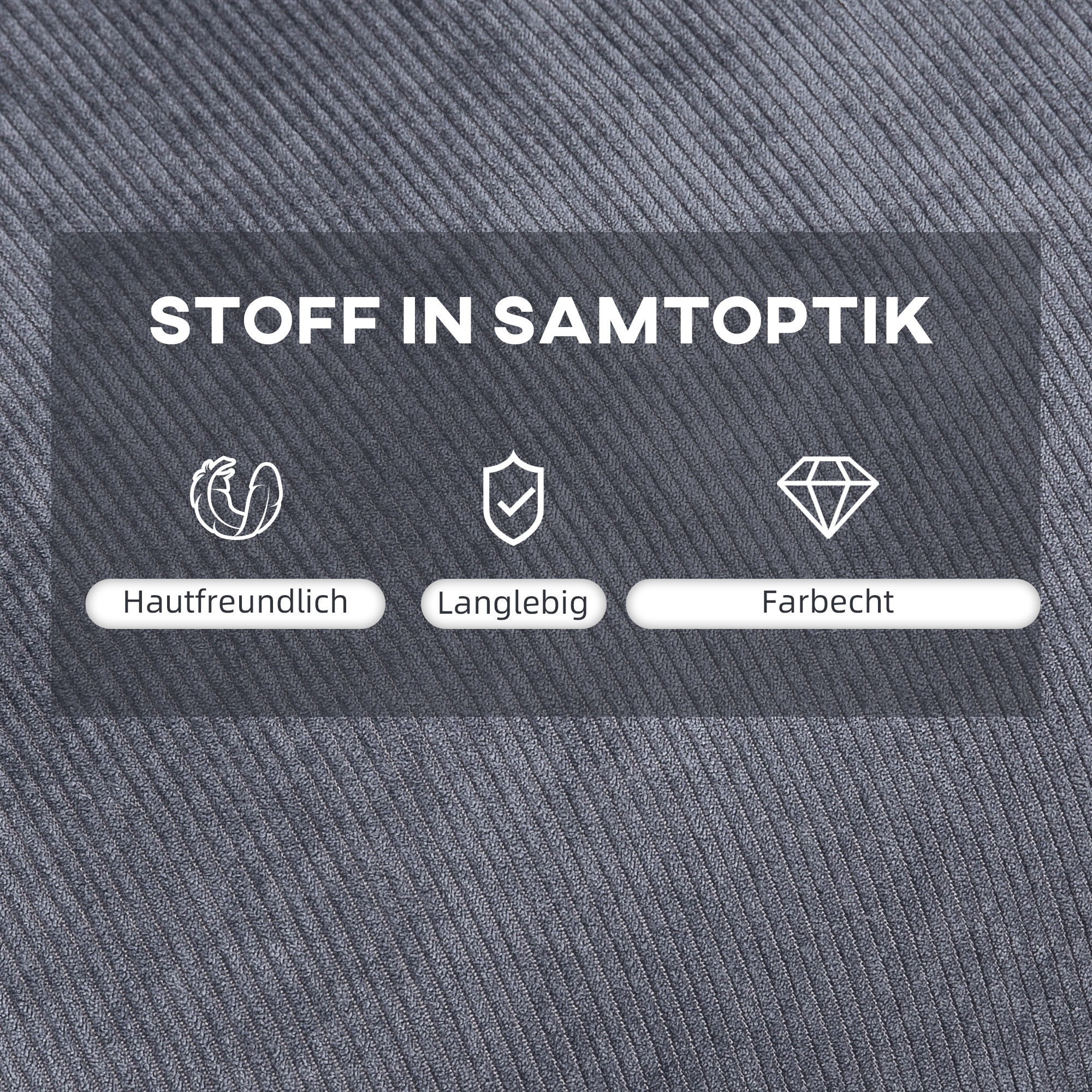 HOMCOM oorfauteuil met kruk, fauteuil met verstelbare rugleuning, grijs