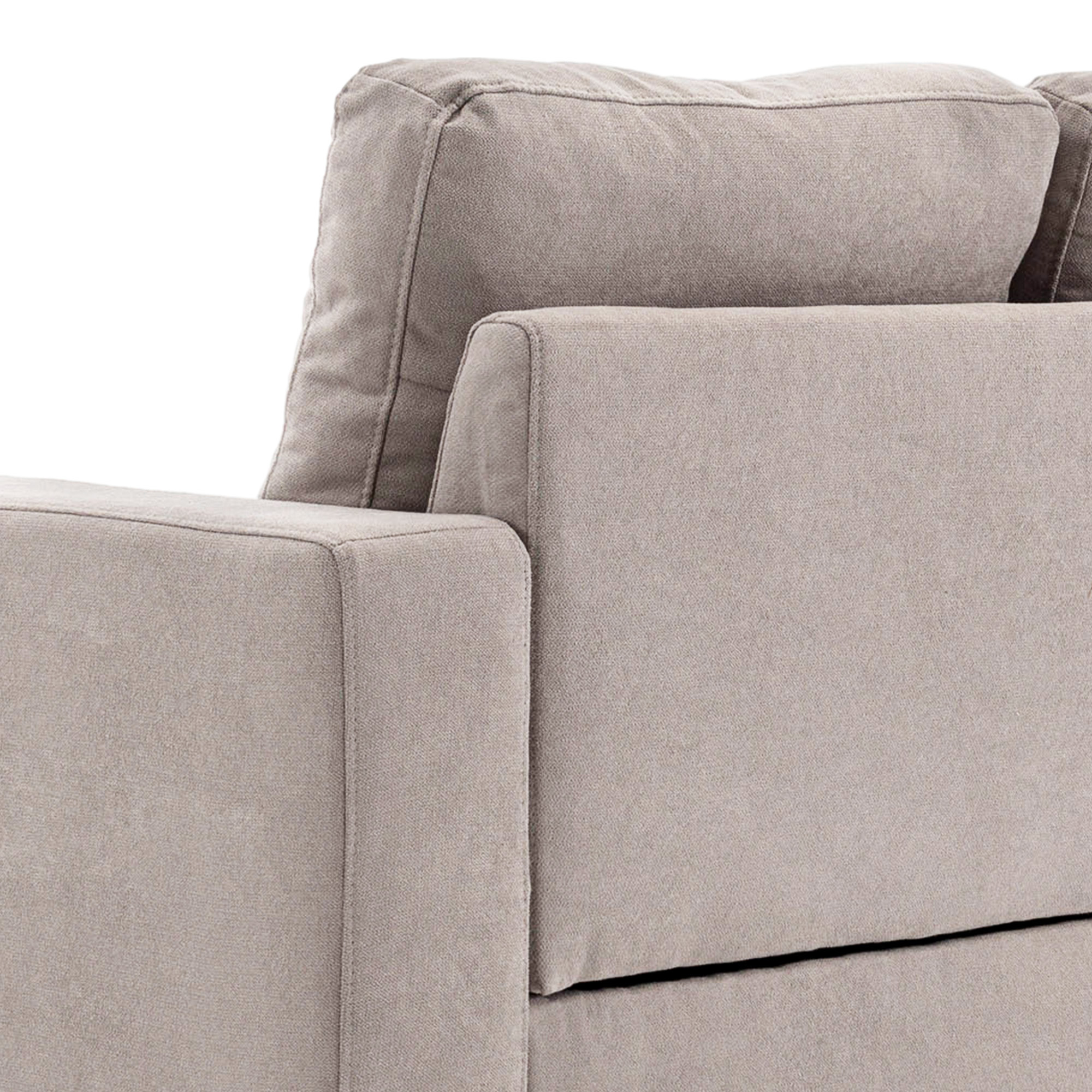 HOMCOM 3-zits hoekbank, linnenlook, omkeerbare chaise longue, 193x136x85 cm, lichtgrijs