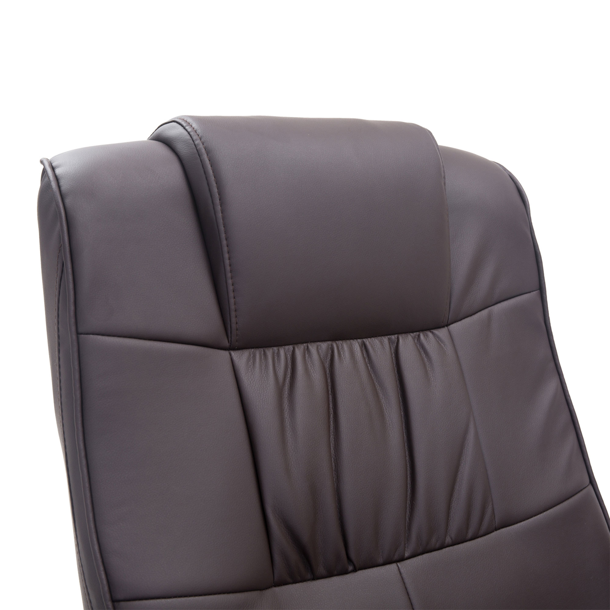 HOMCOM Massagesessel Relaxstoel, inclusief voetenbank, met 10 vibratiepunten en 1 afstandsbediening, 77 cm x 84 cm x 95 cm, bruin