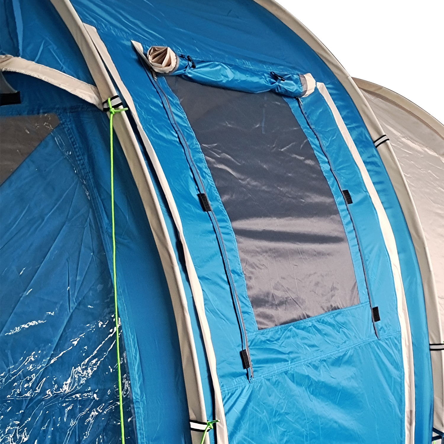 Outsunny Campingzelt Trekkingzelt Zelt, weerbestendig, 2 kamers, 475 x 264 cm Breedte x 172, Blau