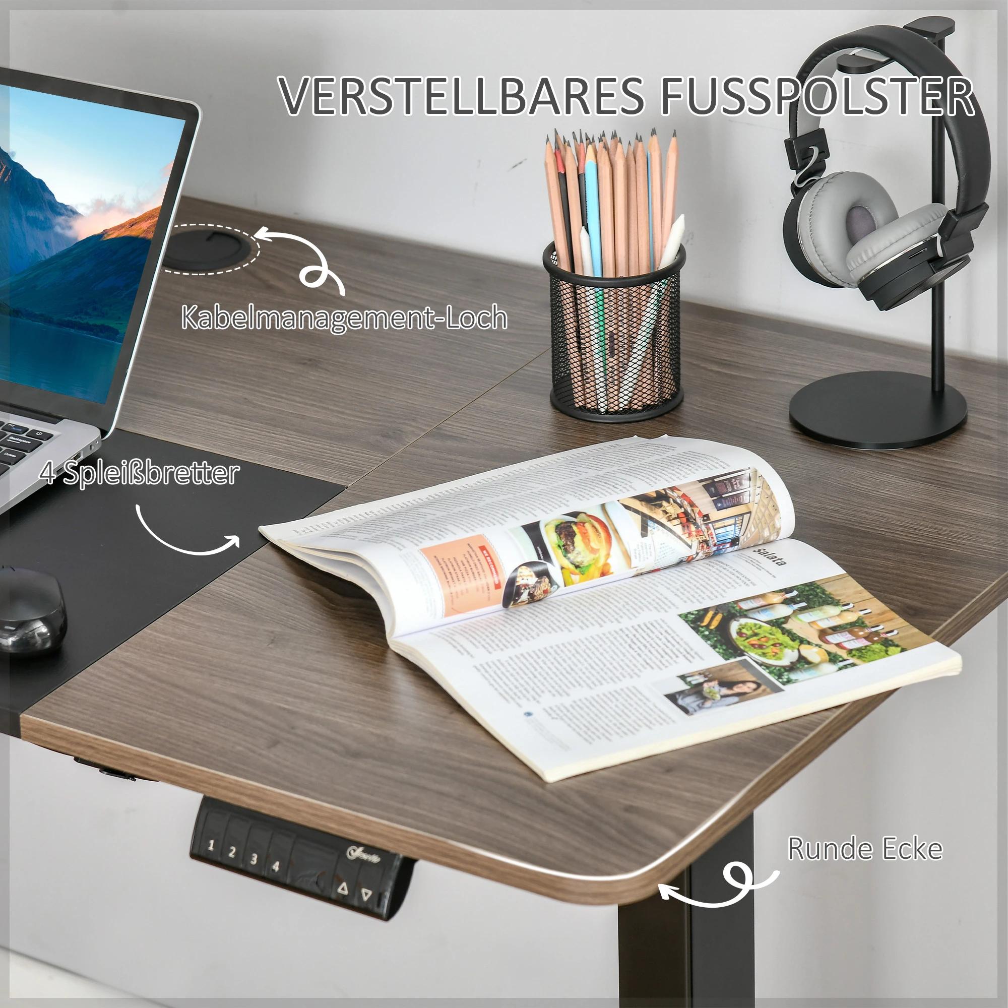 Vinsetto elektrisch bureau computertafel Bureau