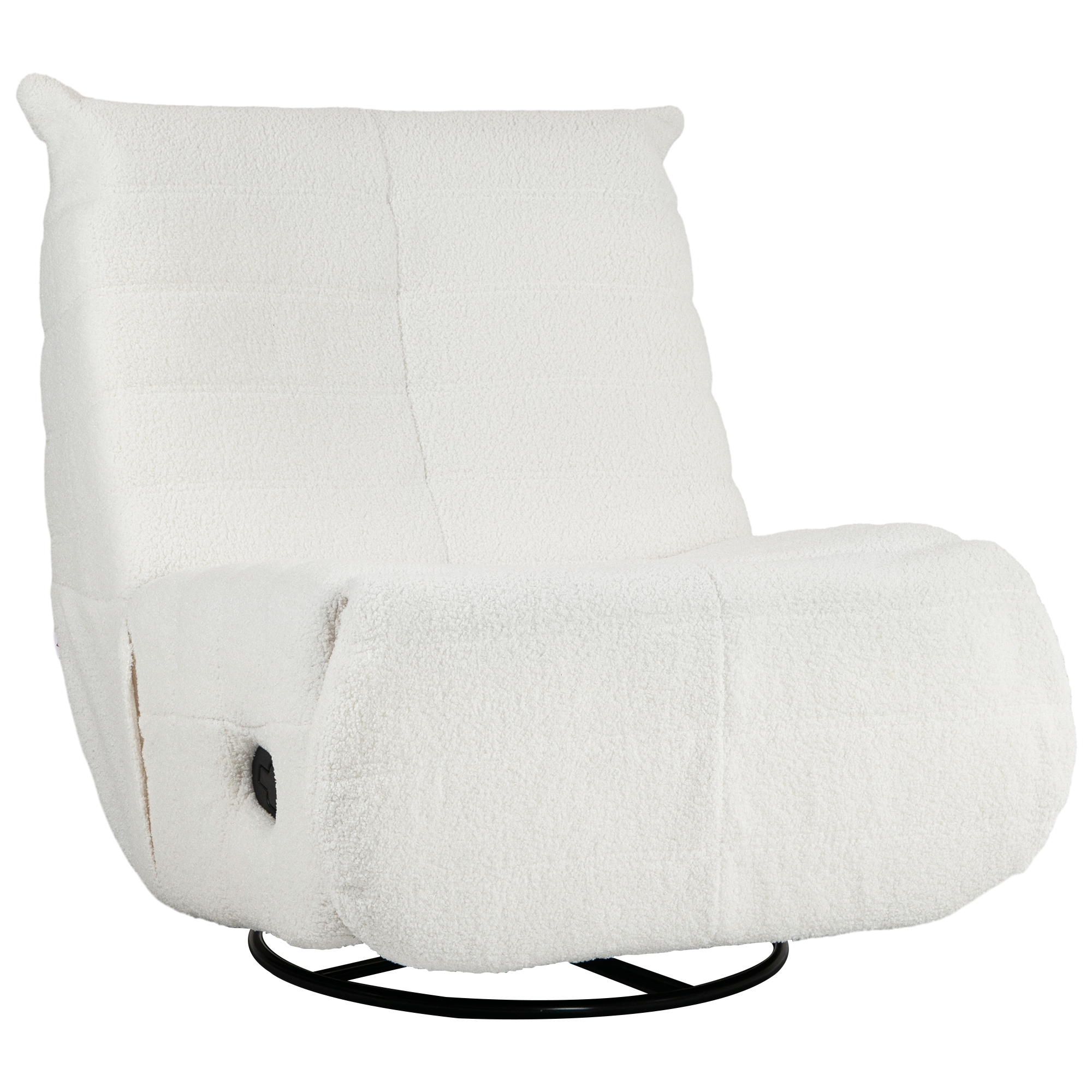 HOMCOM Verstelbare Zitzak, Belastbaar tot 150kg, 84x104x87cm, Crème