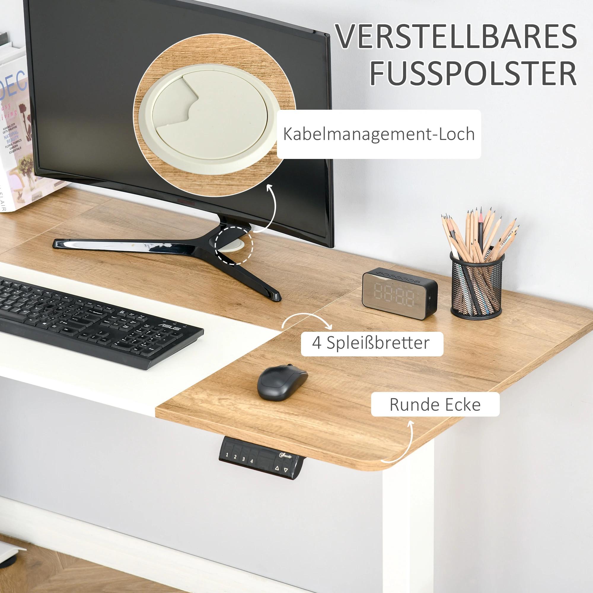 Vinsetto elektrisch bureau computertafel Bureau