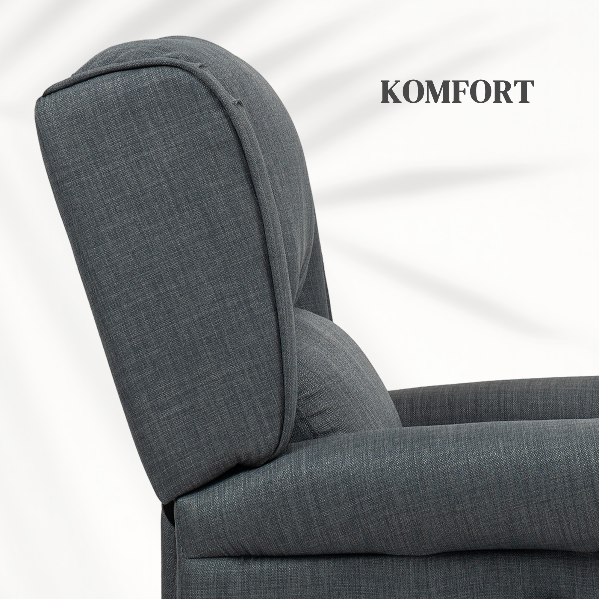 HOMCOM Massagestoel met Verwarmingsfunctie, 2 Massagezones, Ligfunctie, tot 150 kg, Donkergrijs