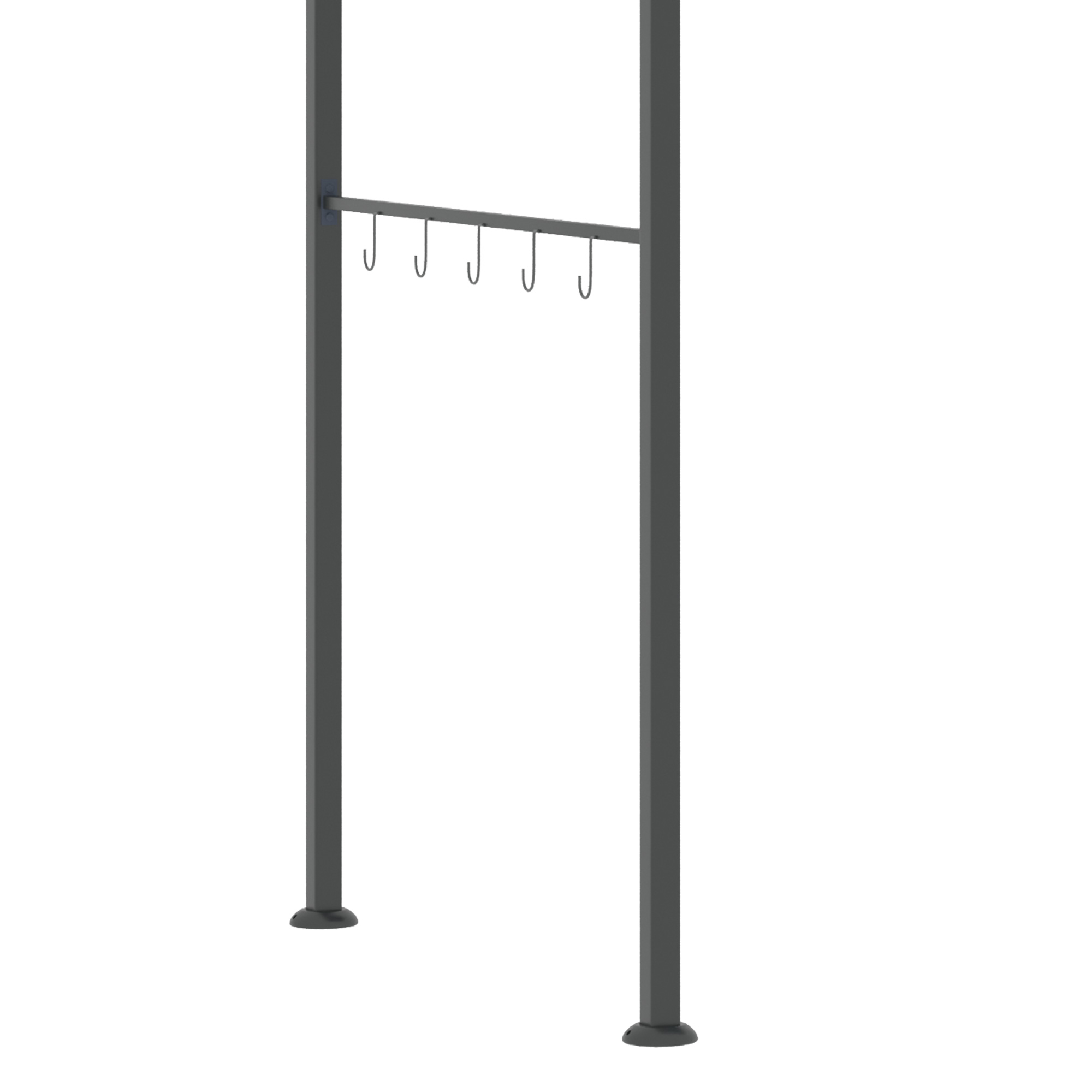Outsunny Grillpaviljoen, Grillafdak, Regenbescherming, Haken voor Keukengerei, Stalen frame, grijs, 215 x 150 x 174/220 cm