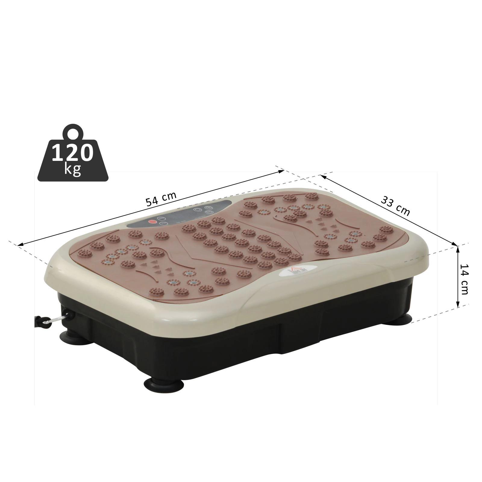 HOMCOM Trilplaat vibratietrainer vibratieapparaat afstandsbediening LED-display