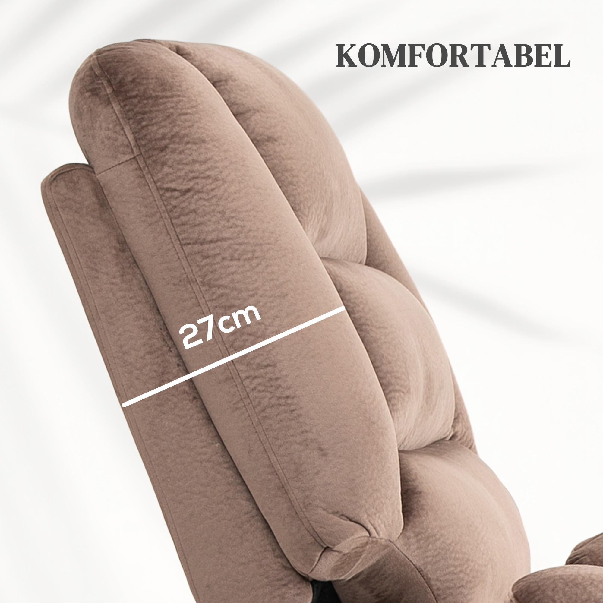 HOMCOM Opstastoel met Massagefunctie, 90x93x110cm, Bruin