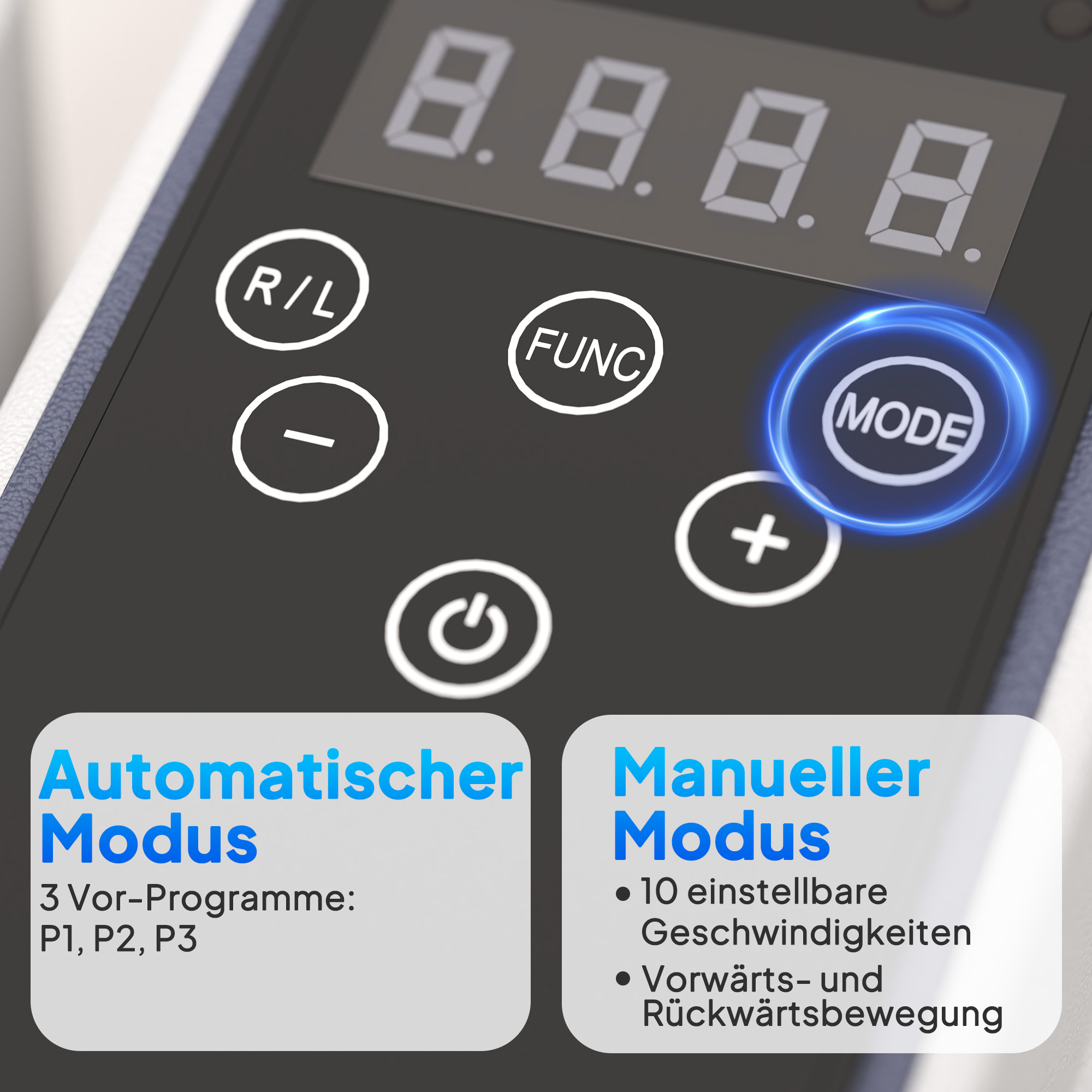 SPORTNOW Zitpedaaltrainer, Mini-Ellipsentrainer met LCD-Monitor, Afstandsbediening, 10 Instelbare Snelheidsniveaus, Wit