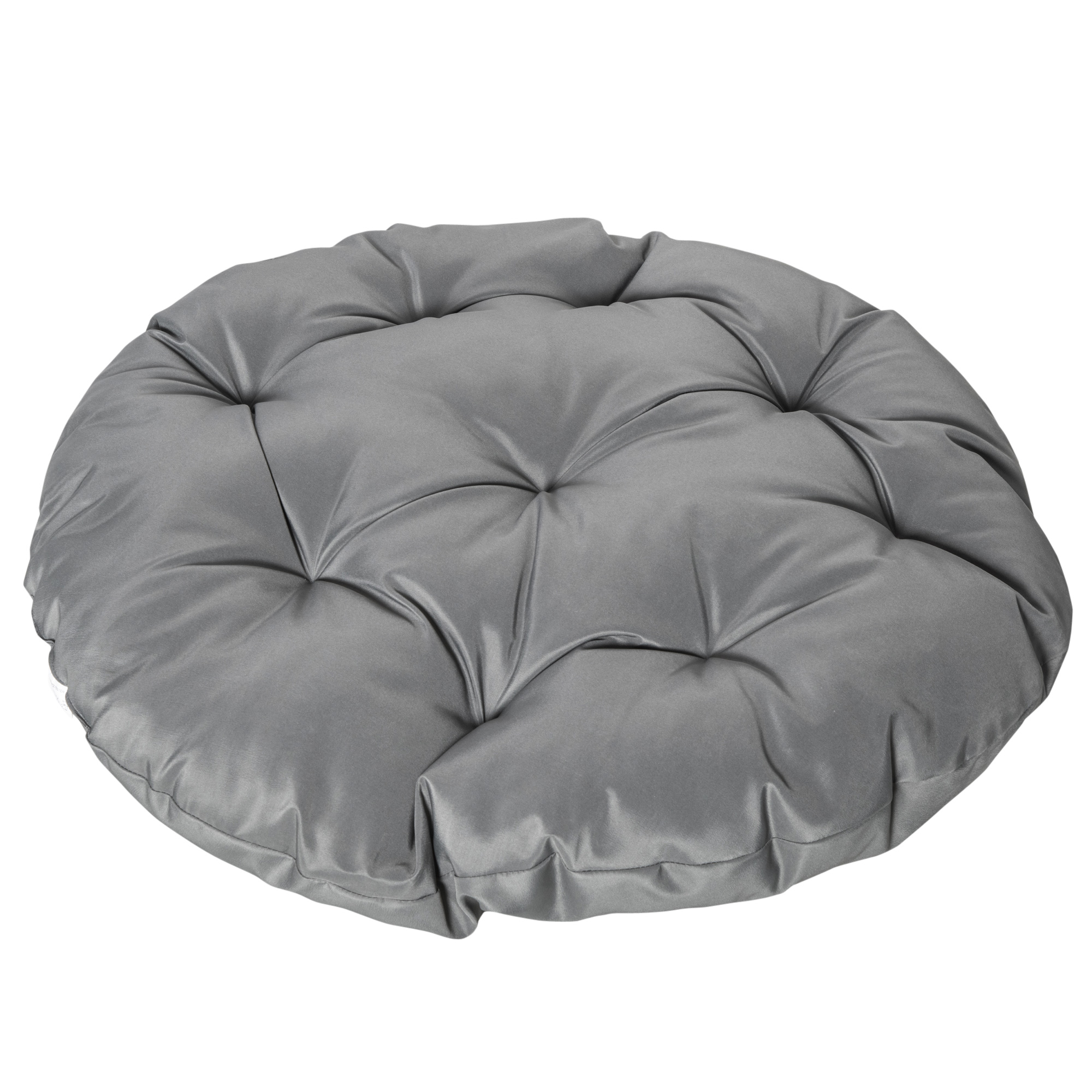 Outsunny Papasan fauteuil met bekleding rieten fauteuil 360 graden rotan grijs