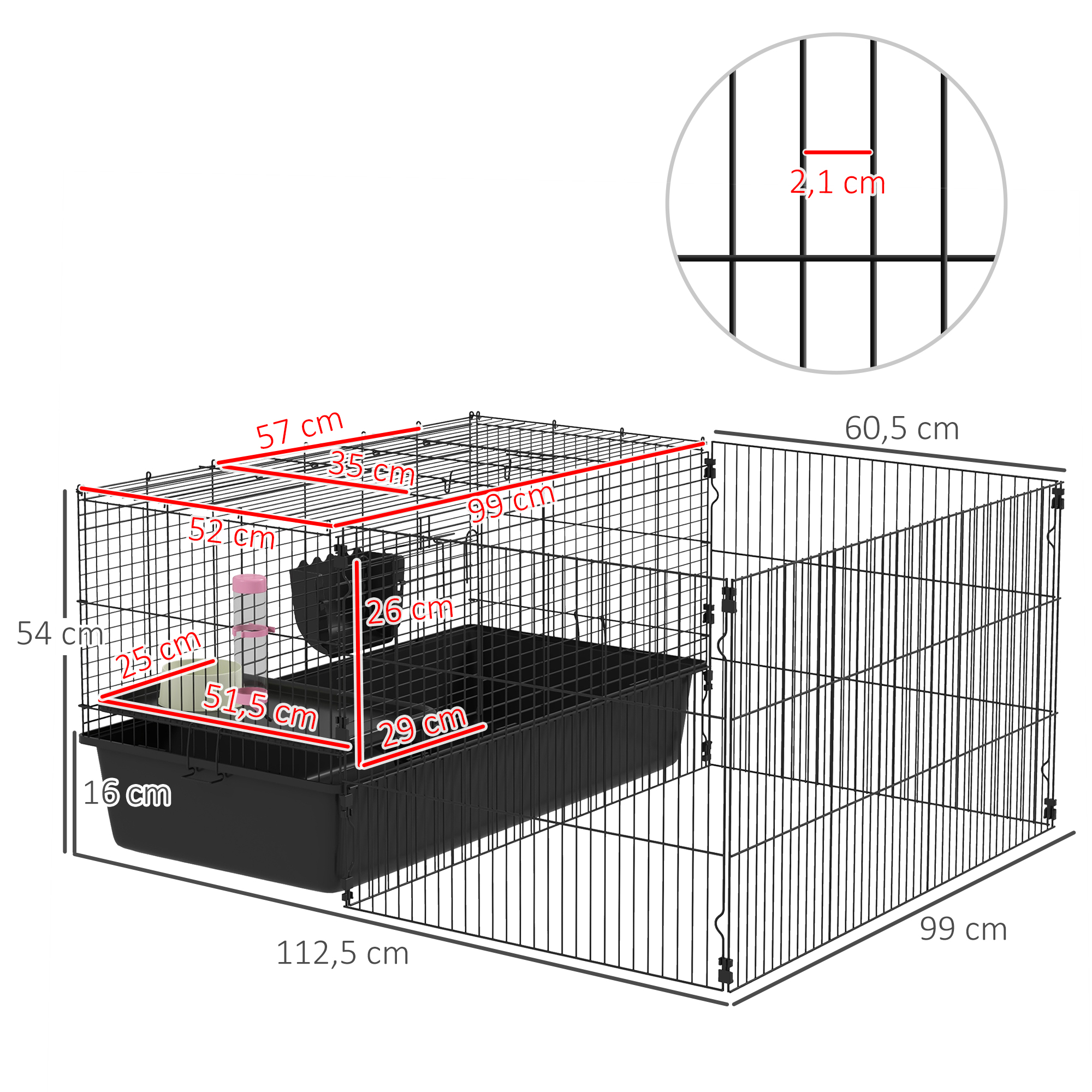 PawHut Rolcontainer archiefkast, 3 laden, afsluitbaar, verrijdbaar, 37 cm x 43,5 cm x 60 cm, wit