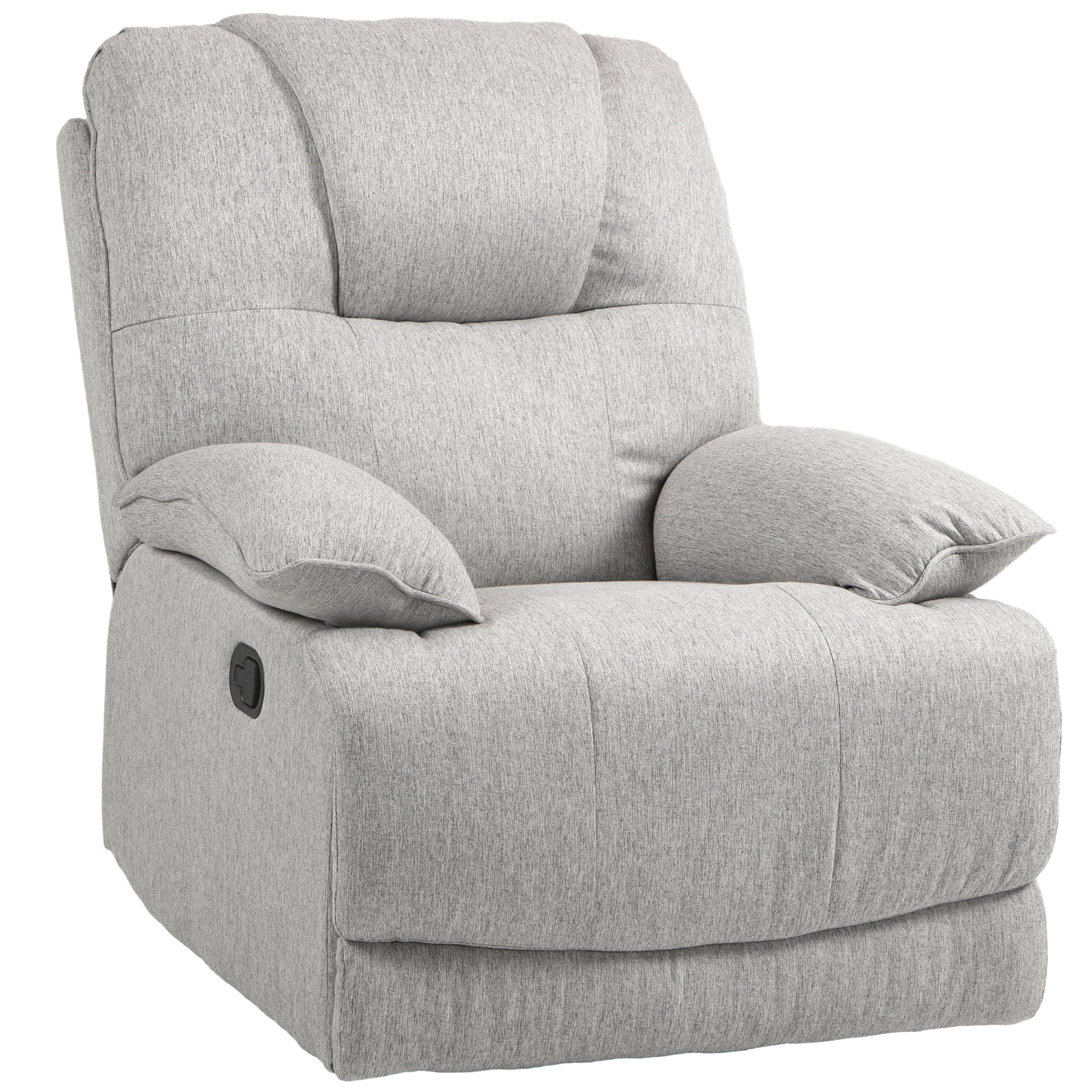 HOMCOM Comfortabele Relaxstoel, Kantelbaar, 89x101x105 cm, Grijs
