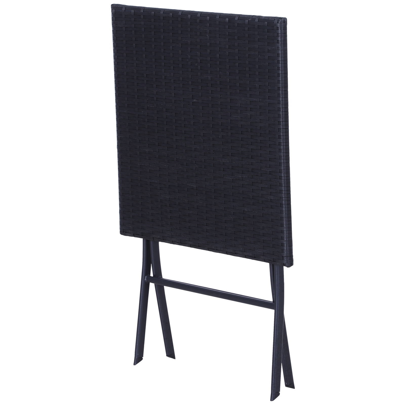 Outsunny 3-delig poly-rotan Bistro zitgroep tafel-stoel set tuinset tuinmeubels