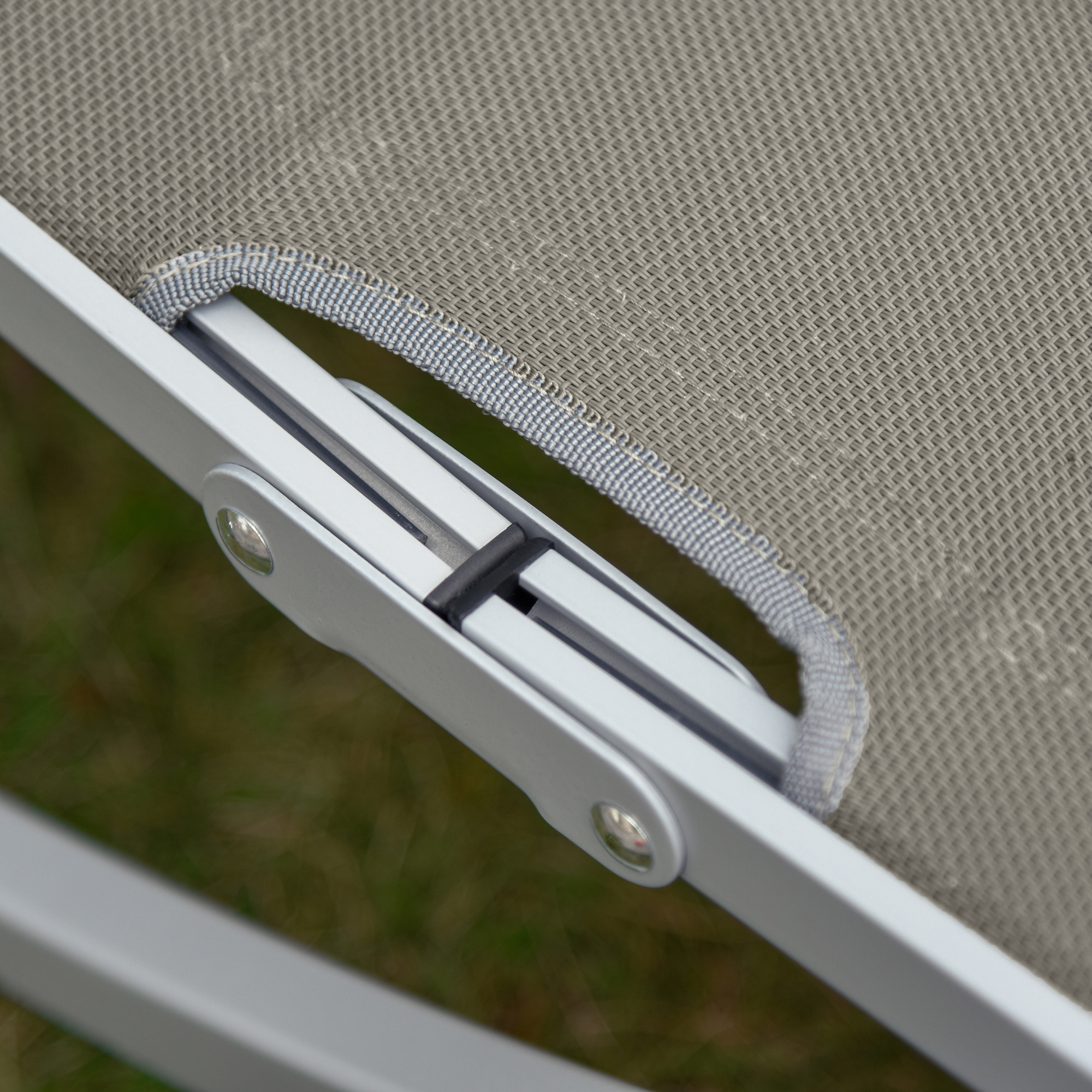 Set van 2 tuinstoelen ligstoel stoffen ligstoel relaxstoel ergonomisch aluminium Texteline