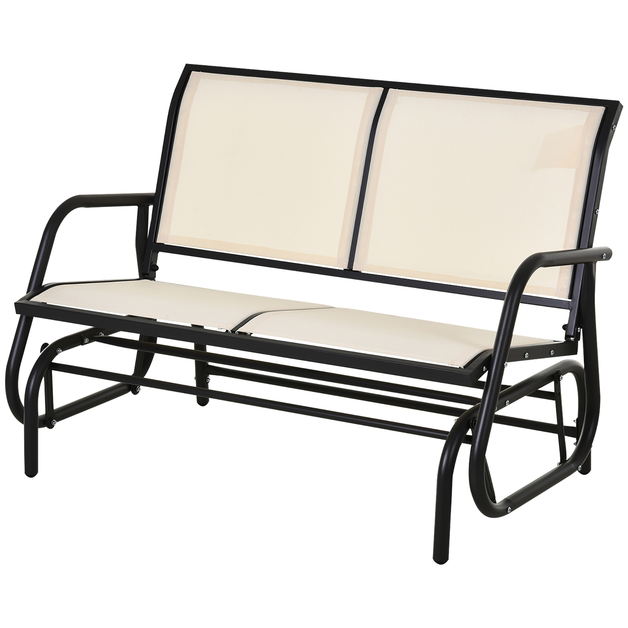 Outsunny schommelbank 120 cm x 70 cm x 88 cm