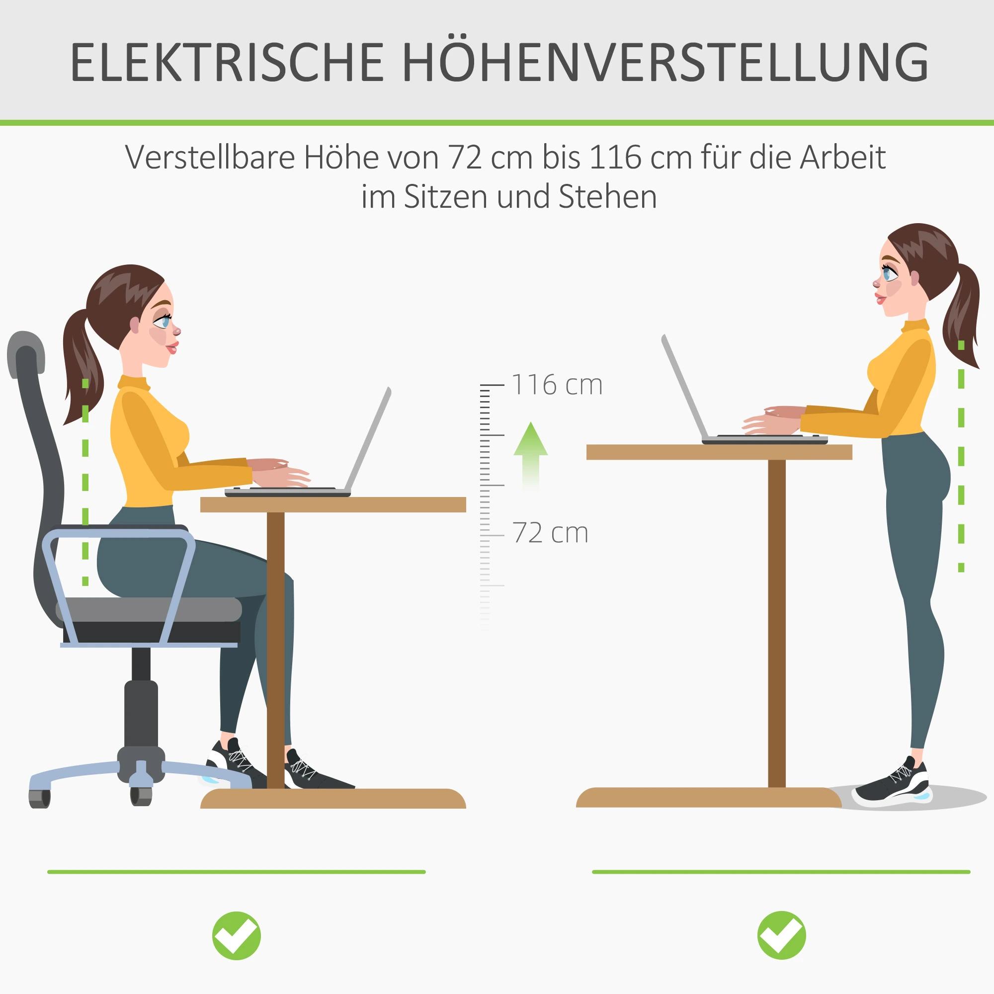 Vinsetto elektrisch bureau computertafel Bureau