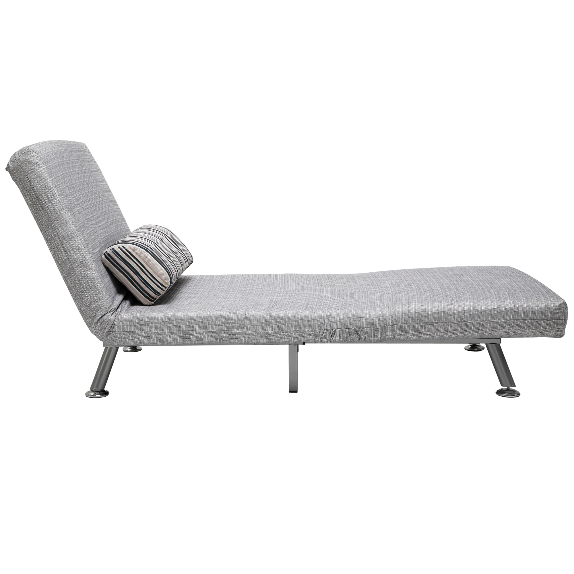 HOMCOM inklapbare slaapbank slaapzetel inklapbare matras bed logeerbed grijs bank