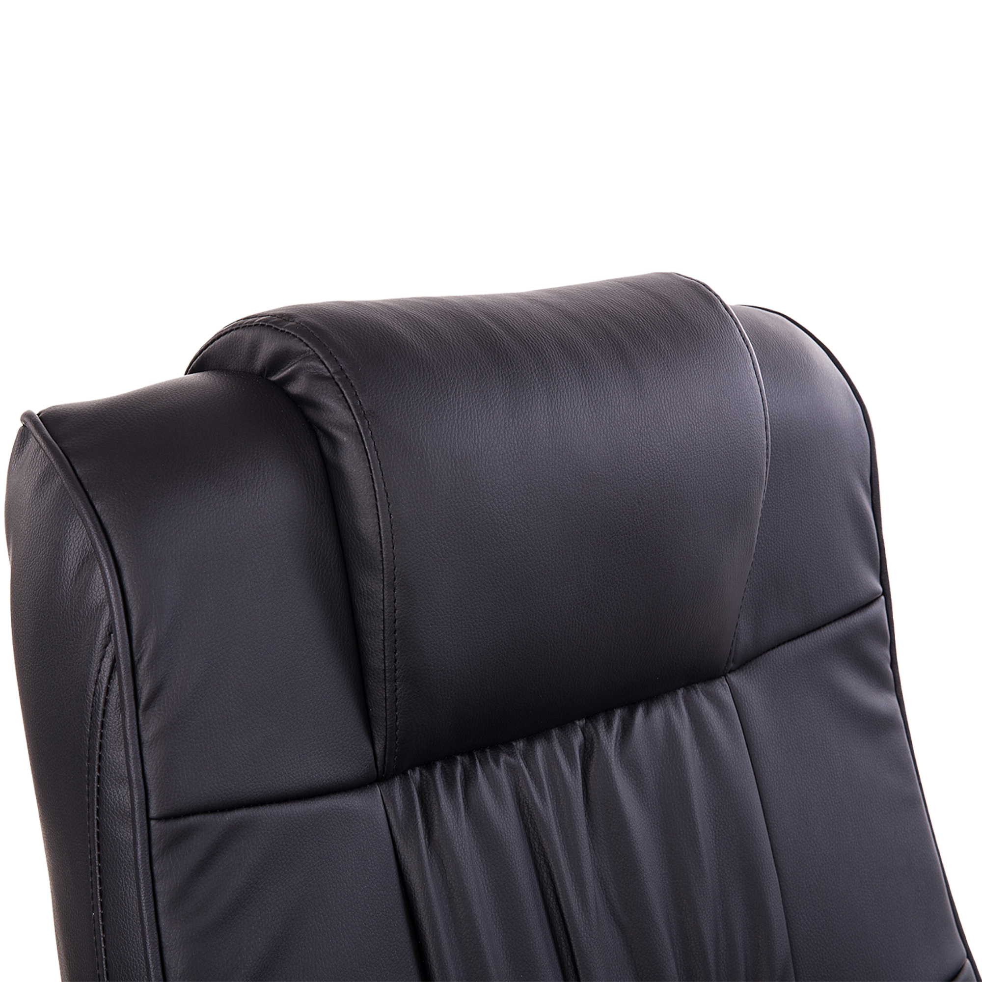 HOMCOM massagestoel relaxstoel tv-stoel stoel met massagefunctie incl. krukje kunstleer zwart 77 x 84 x 95 cm