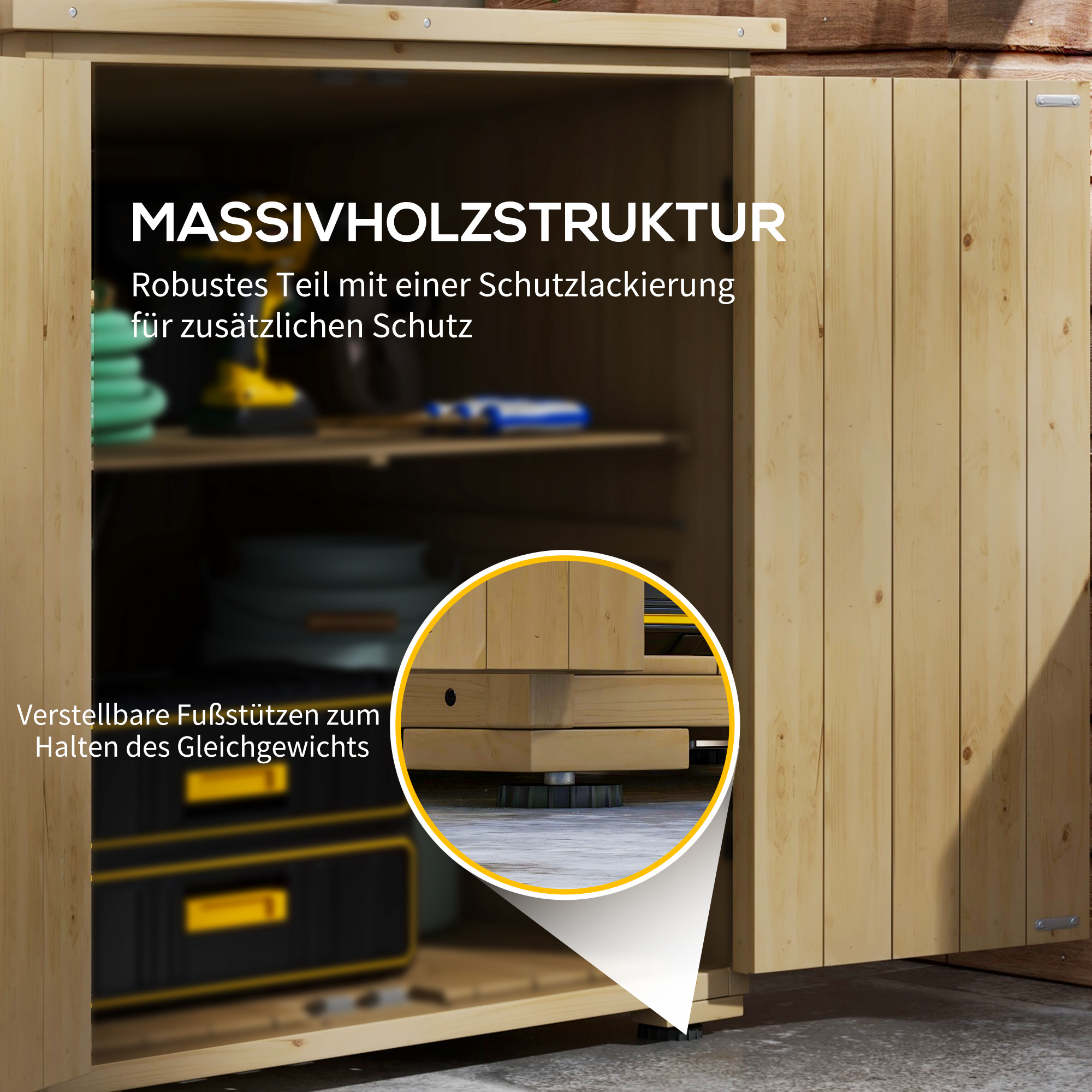 Outsunny Outdoor Opbergbox Tuinbox Kussenbox, weerbestendig, met asfaltdak, 77,5 cm x 88 cm x 90 cm, Donkergrijs
