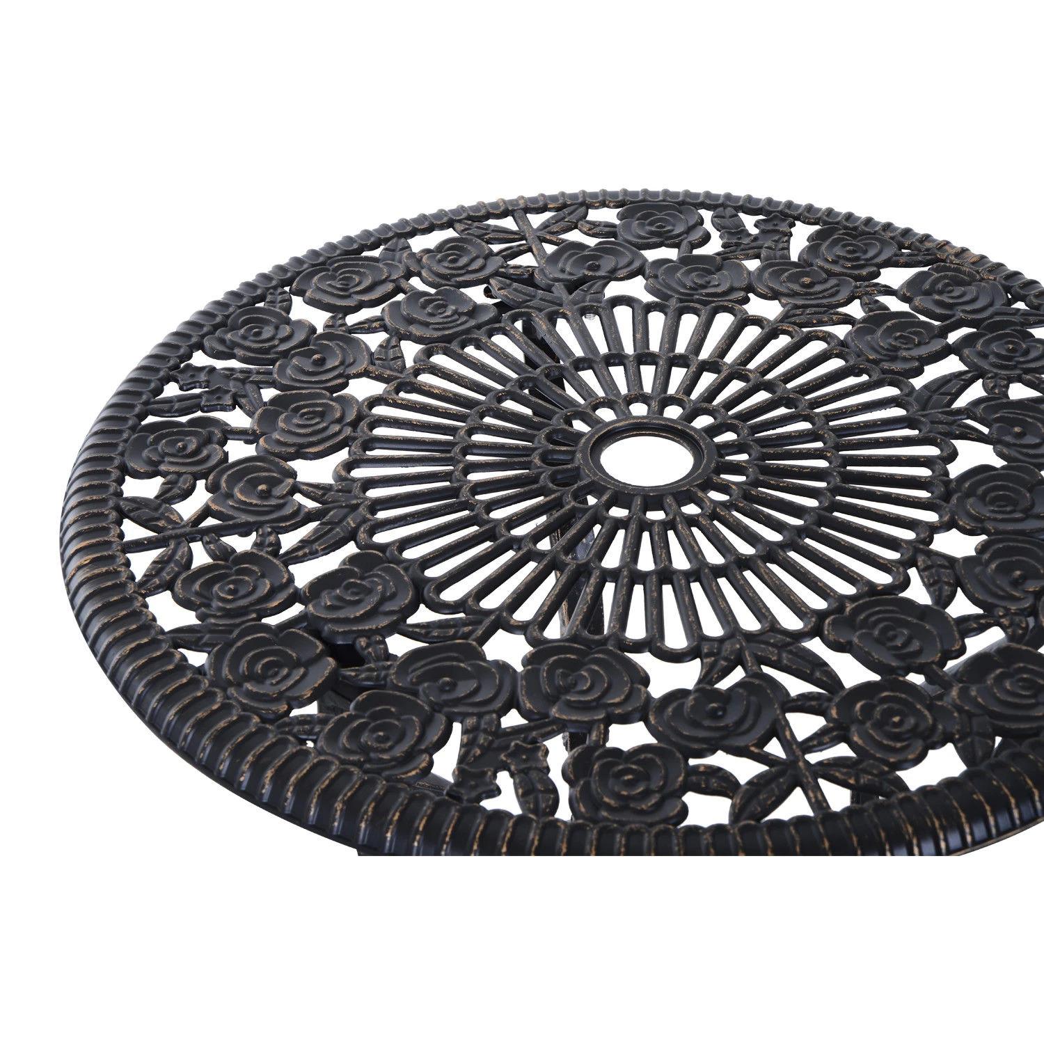 Outsunny Tuinmeubel 3-delig Tuinset zitgroep balkonset balkonmeubel decoratie, bronskleurig