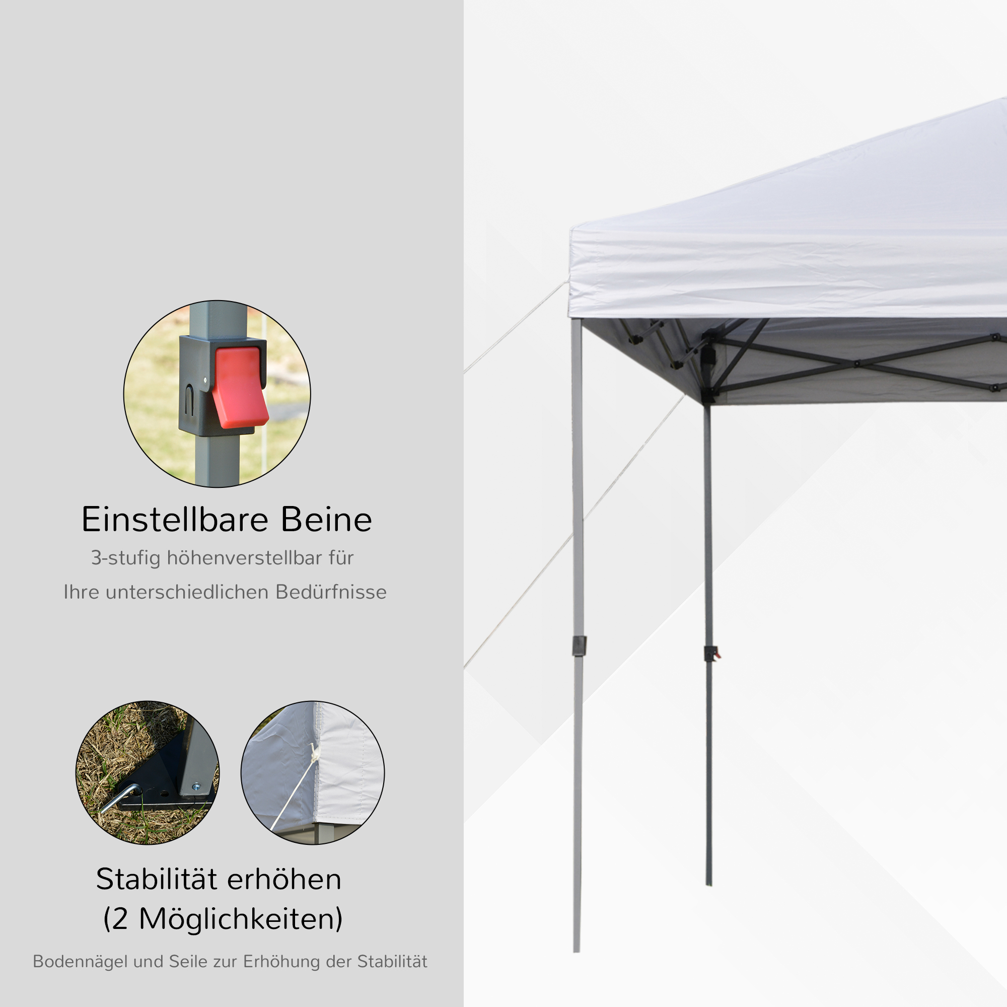 Outsunny tuinpaviljoen partytent