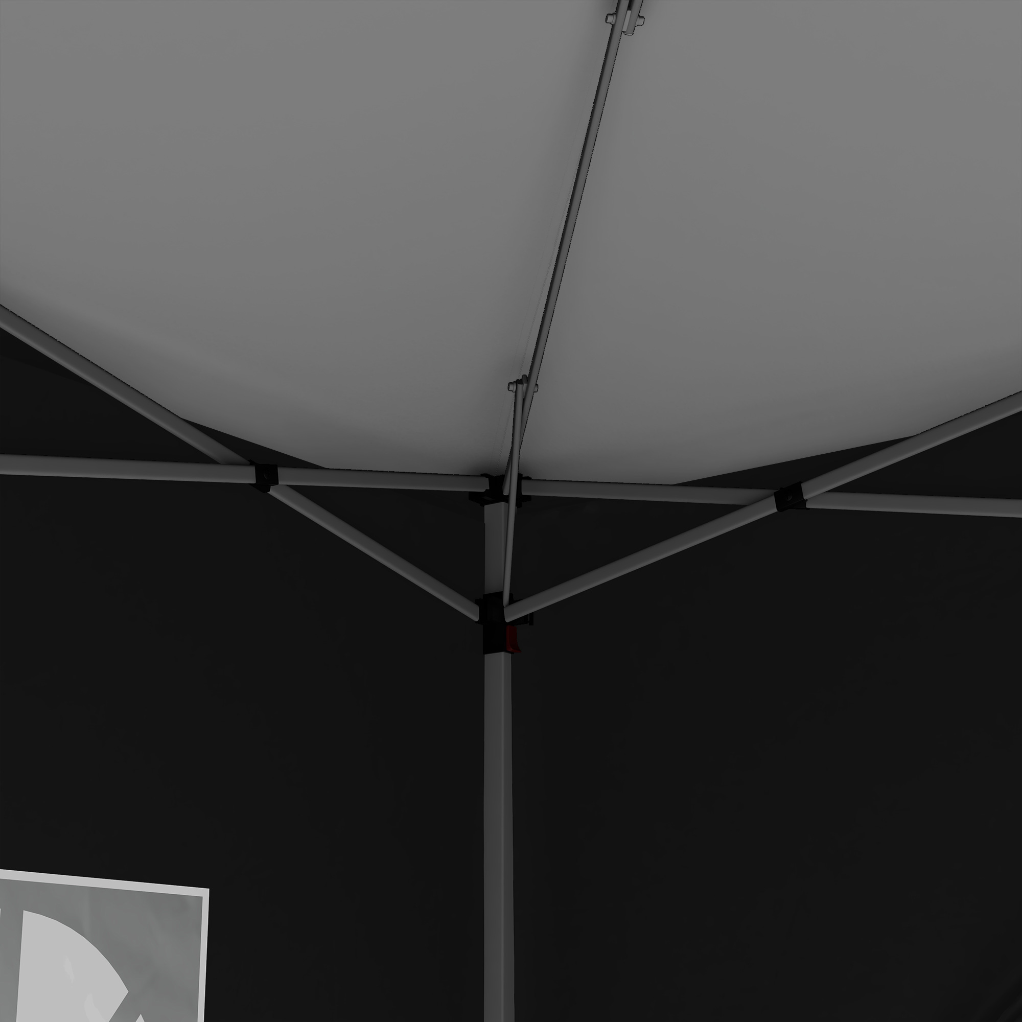Outsunny 3 x 3 m Paviljoen met 4 Zijwanden, Ramen, Feesttent met UV-Bescherming, Tuinpaviljoen incl. Draagtas, Staal, Zwart