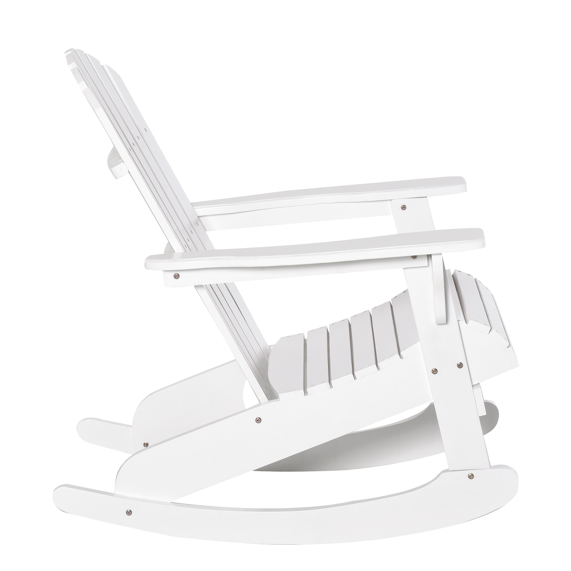 Outsunny adirondack tuinstoel wit 77 x 94 x 97 cm