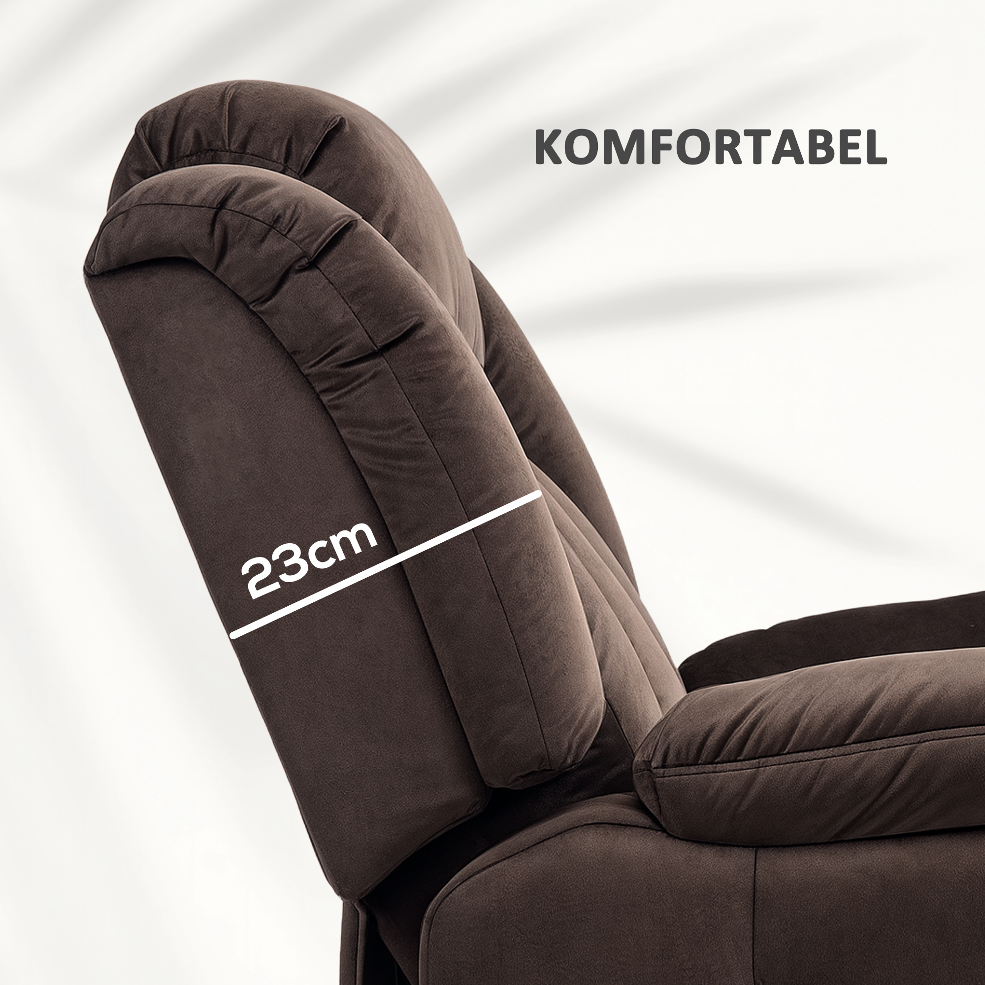 HOMCOM Opstaanstoel met Massagefunctie en Lendenverwarming, Relaxstoel met Afstandsbedieningen en Zijzakken, Bruin