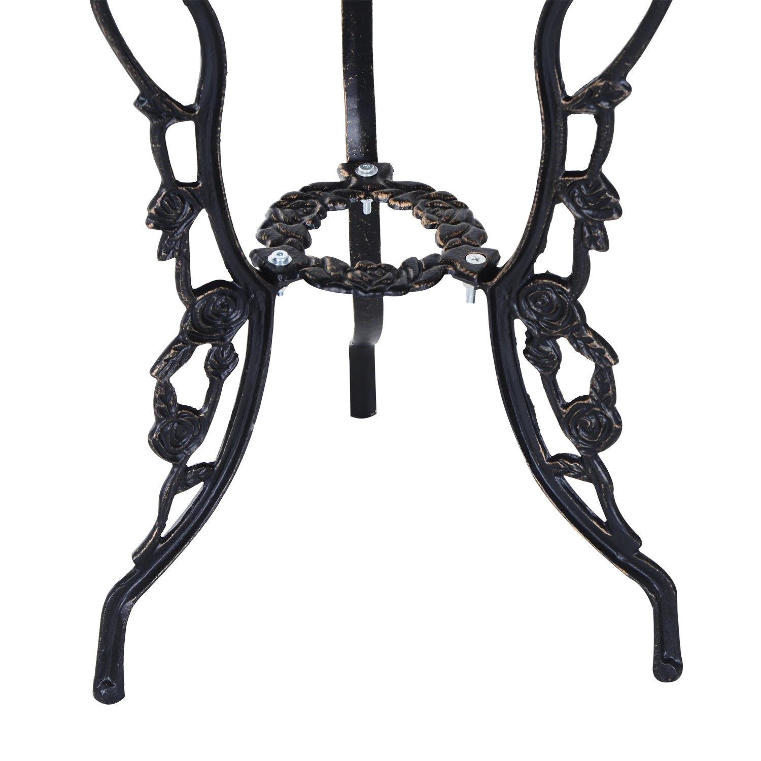 Outsunny Tuinmeubel 3-delig Tuinset zitgroep balkonset balkonmeubel decoratie, bronskleurig