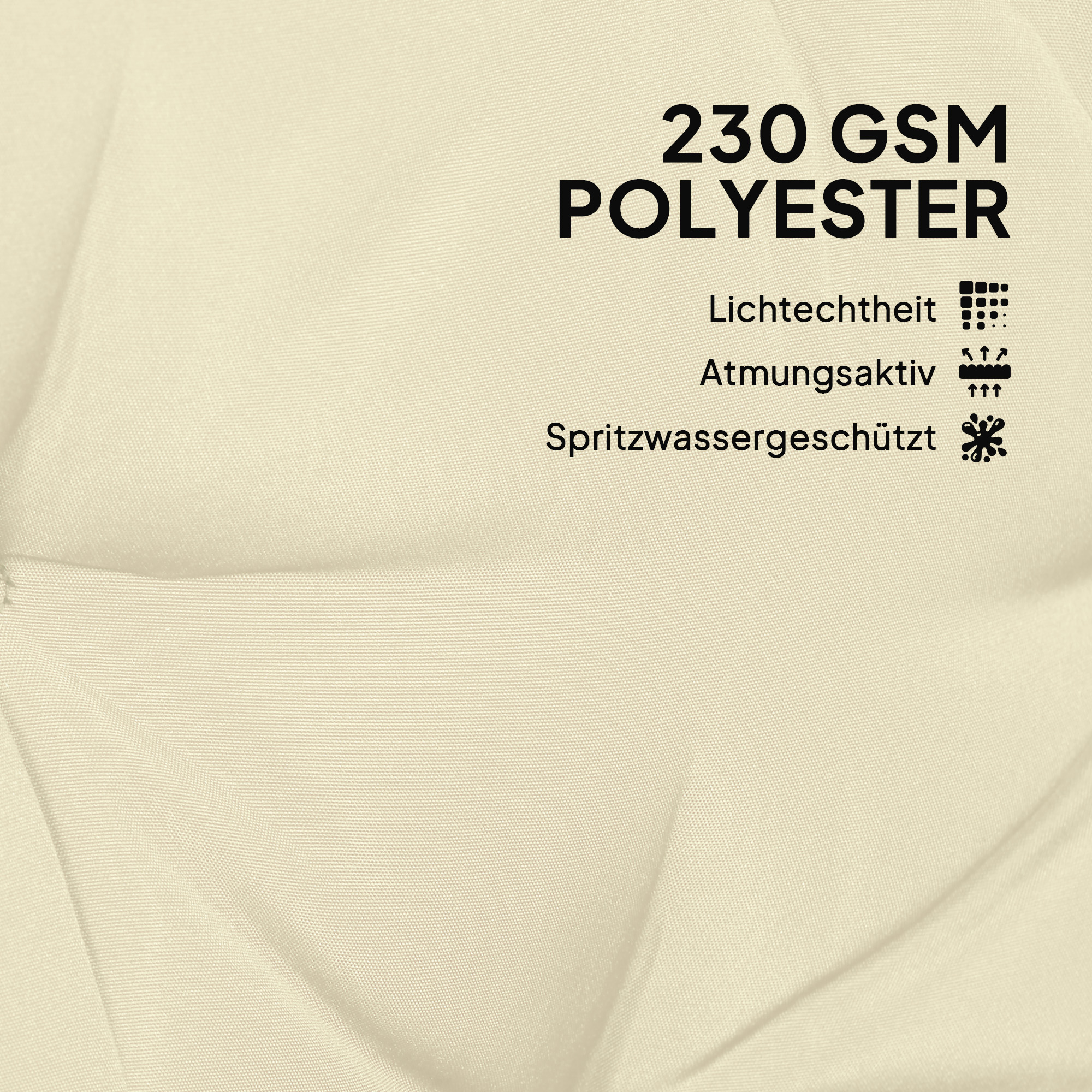 Outsunny Tuinbankkussen-Set voor Bank of Hollywoodschommel, Tweekleurig, Polyester, Schuim, 180 x 110 x 8 cm, Beige