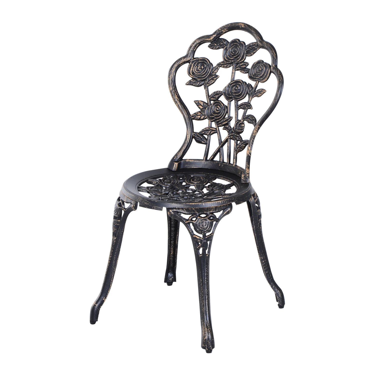 Outsunny Tuinmeubel 3-delig Tuinset zitgroep balkonset balkonmeubel decoratie, bronskleurig