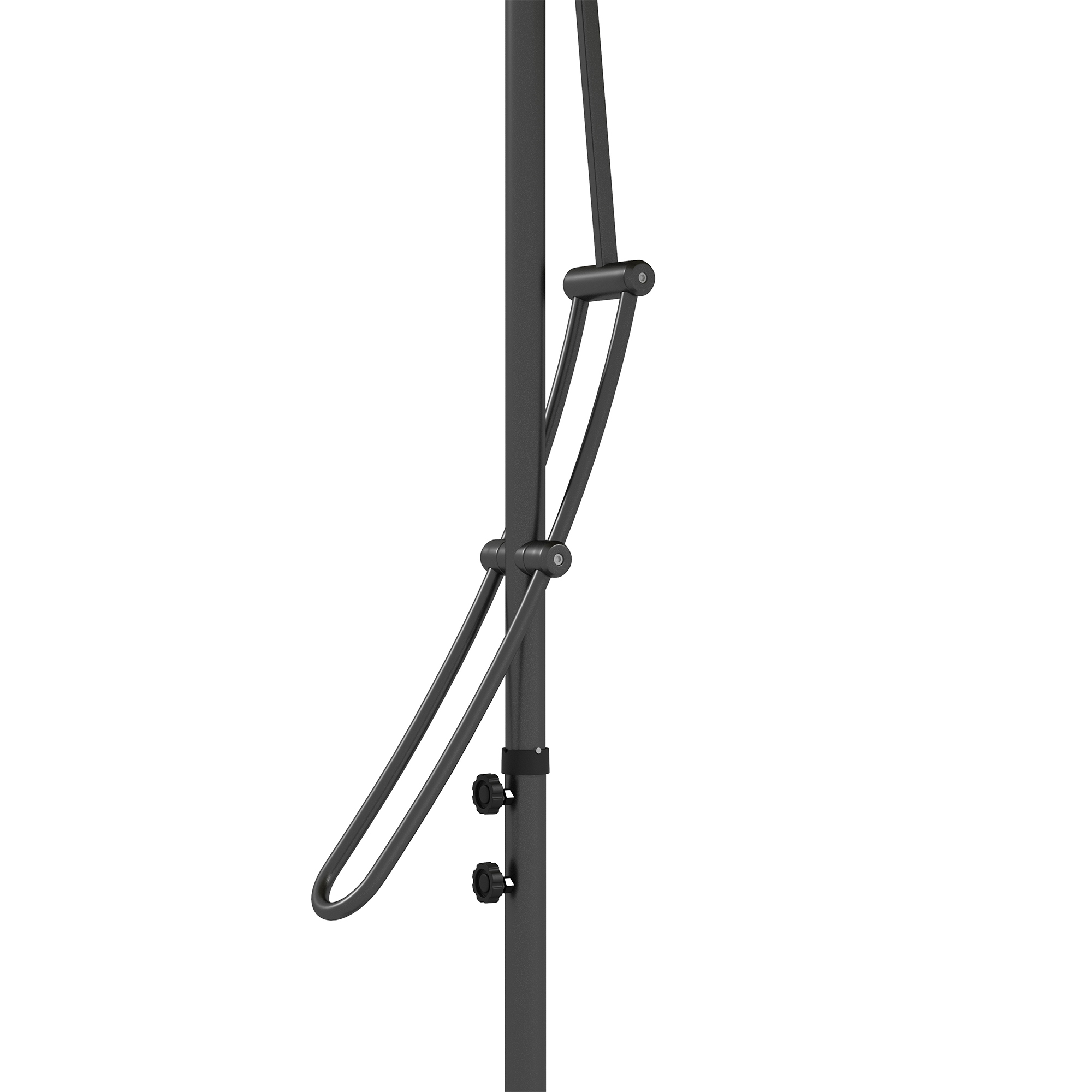 Outsunny Tuinparasol, zweefparasol, LED's, zonnepaneel, weerbestendig, inclusief beschermhoes, Ø290 x 260 cm, donkerblauw