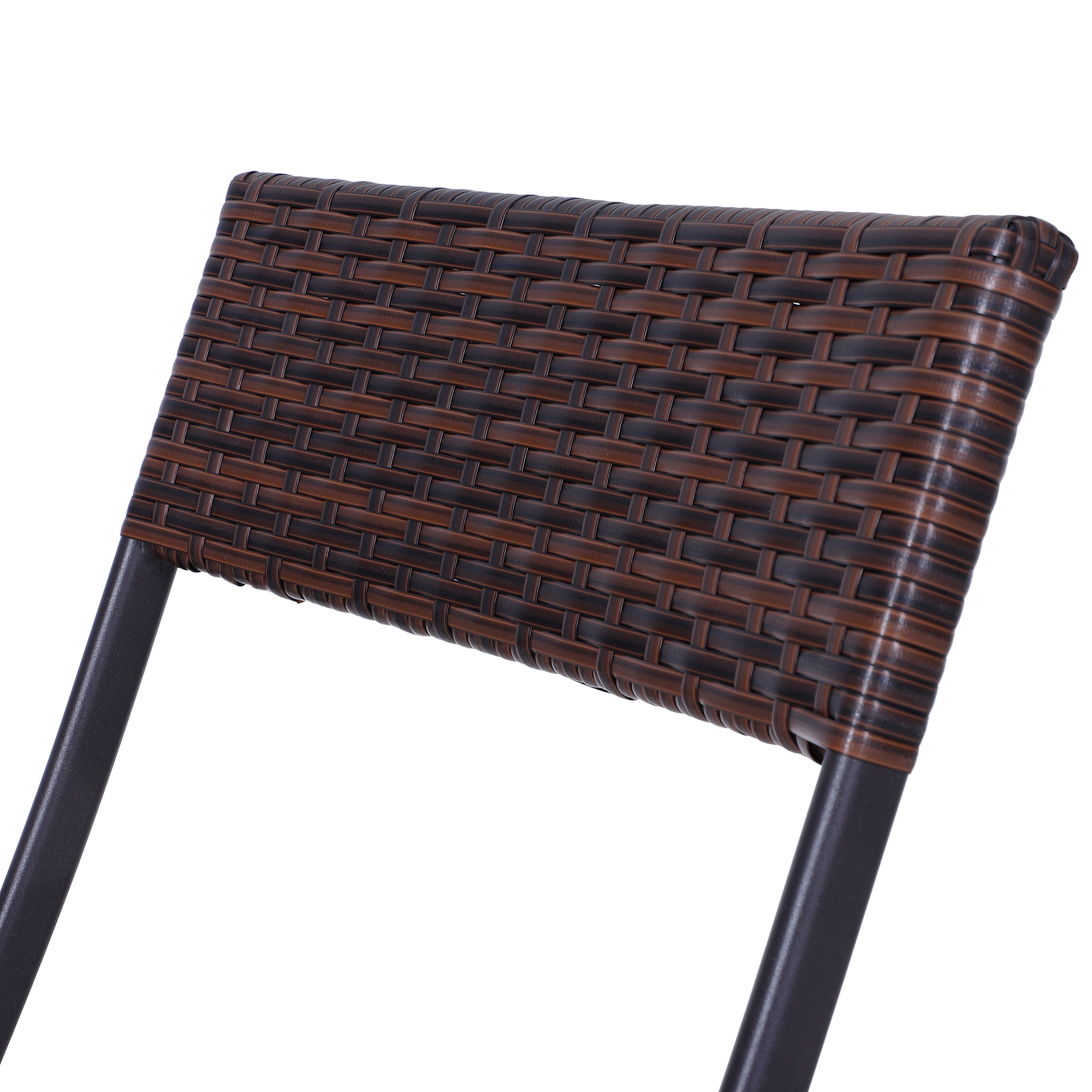Outsunny 3-delig poly-rotan Bistro zitgroep tafel-stoel set tuinset tuinmeubels