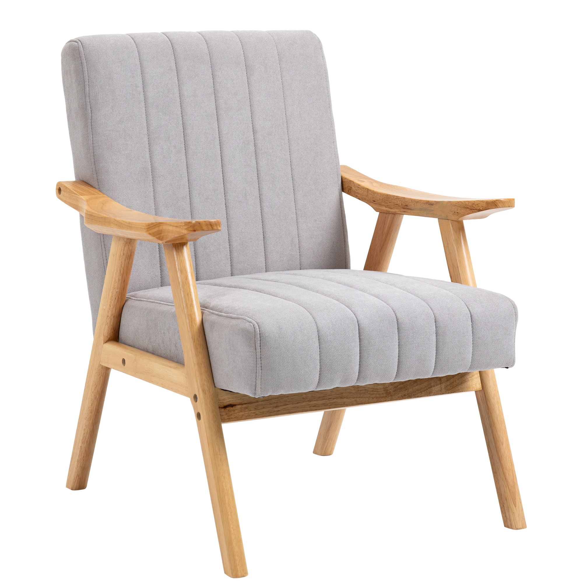 HOMCOM oorfauteuil, gestoffeerde stoel met armleuningen, fauteuil, fauteuil