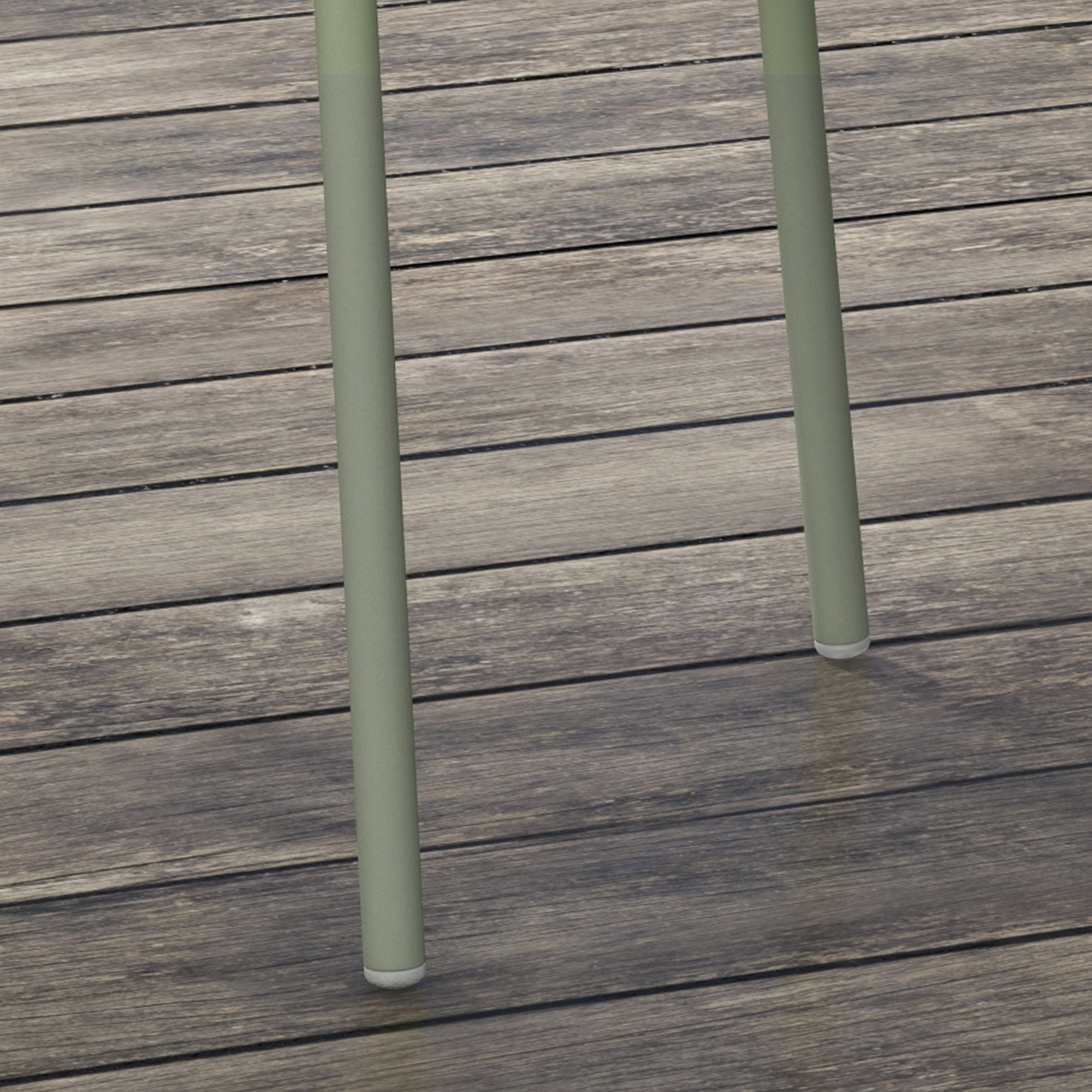 Outsunny 4-delige set tuinstoelen, buitenstoelen, tuinstoel, modern design, 59 cm x 55 cm x 84 cm, groen