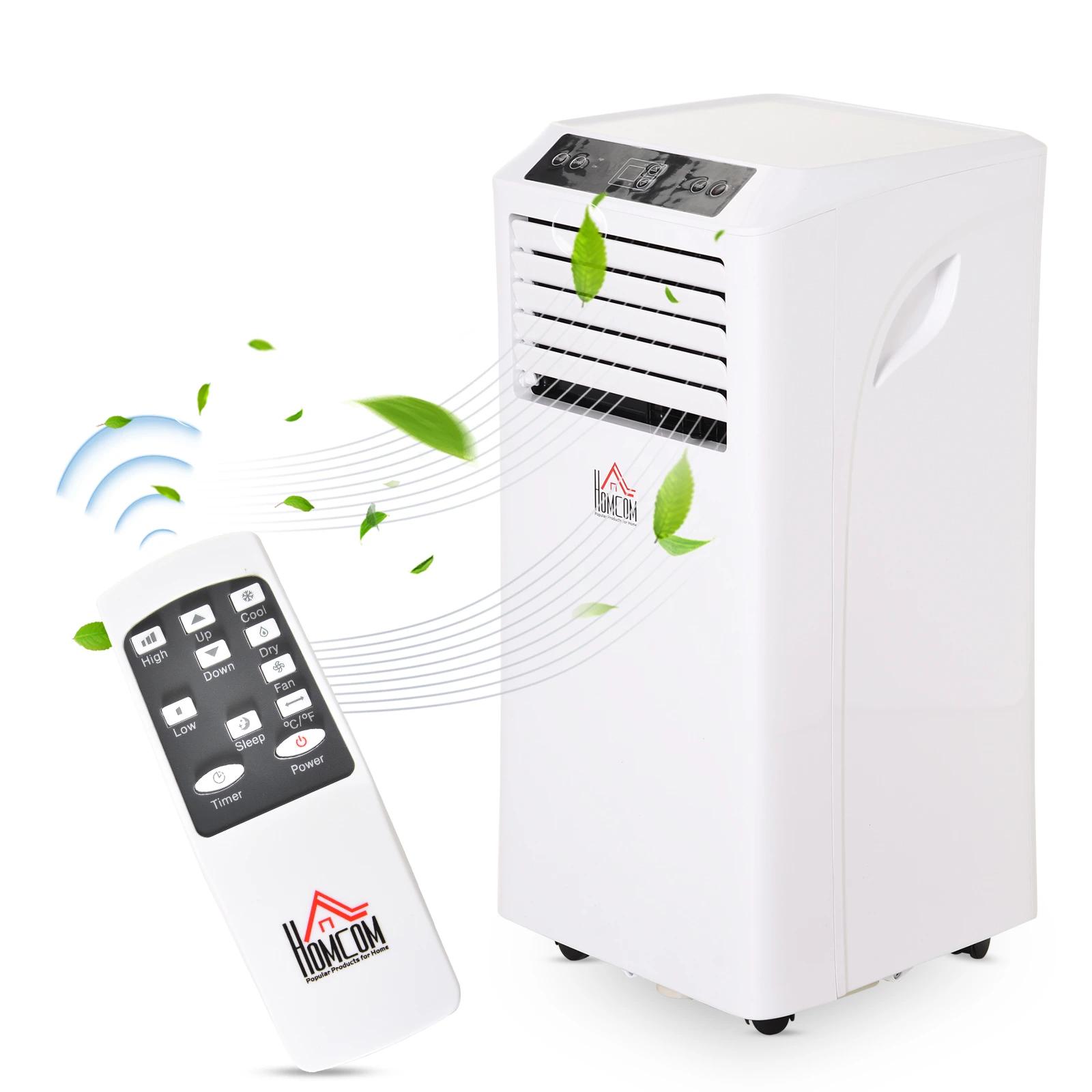 HOMCOM Mobiele airconditioning 3-in-1 airconditioner ontvochtiging 2,6 kW afstandsbediening ABS
